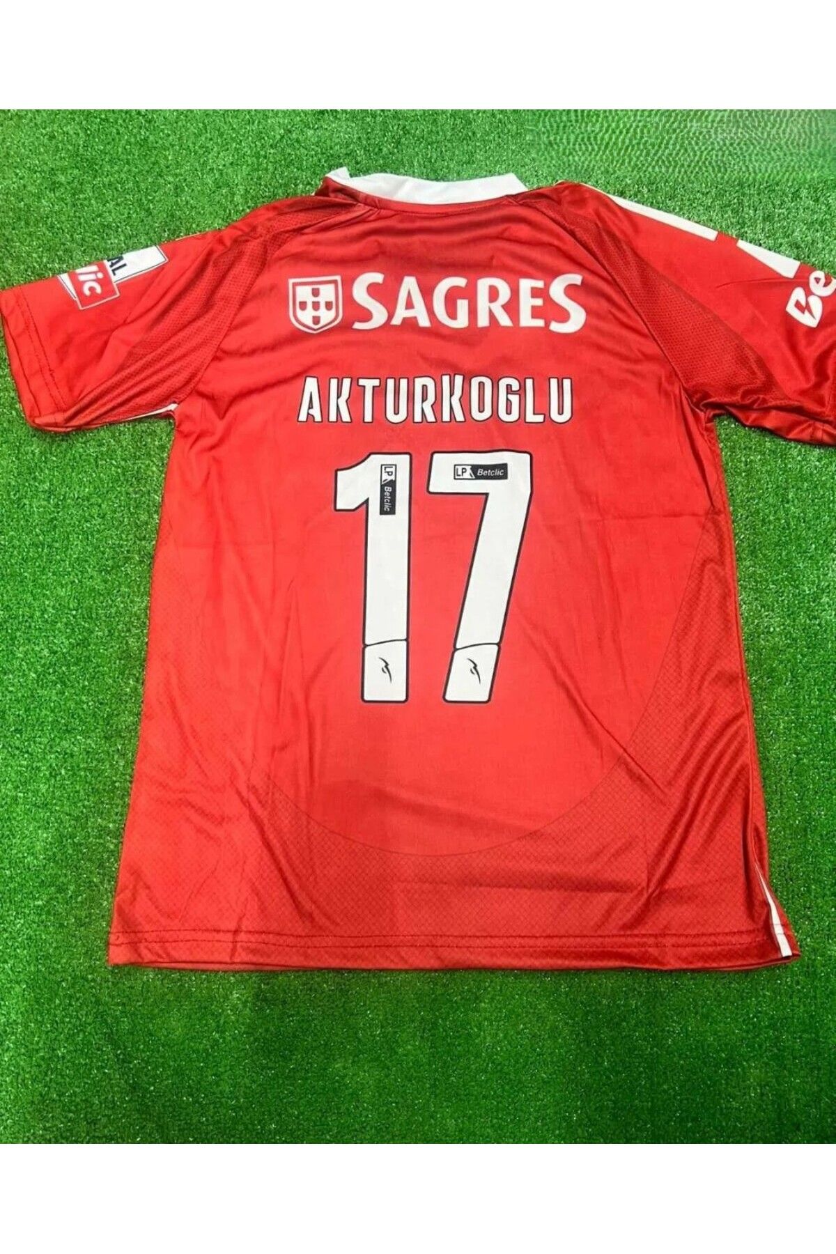 BARBITOS Benfica Kerem Aktürkoğlu 24/25 Sezon Kısa Kol İç Saha Forması Yetişkin Forması-İD04