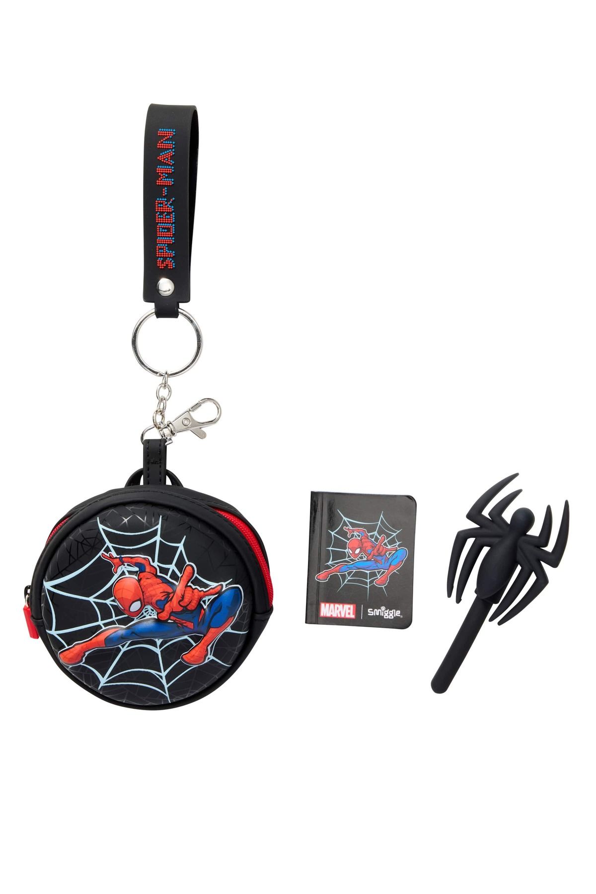 SMIGGLE-Spider Man Keychain with Small Pen and Notebook 1