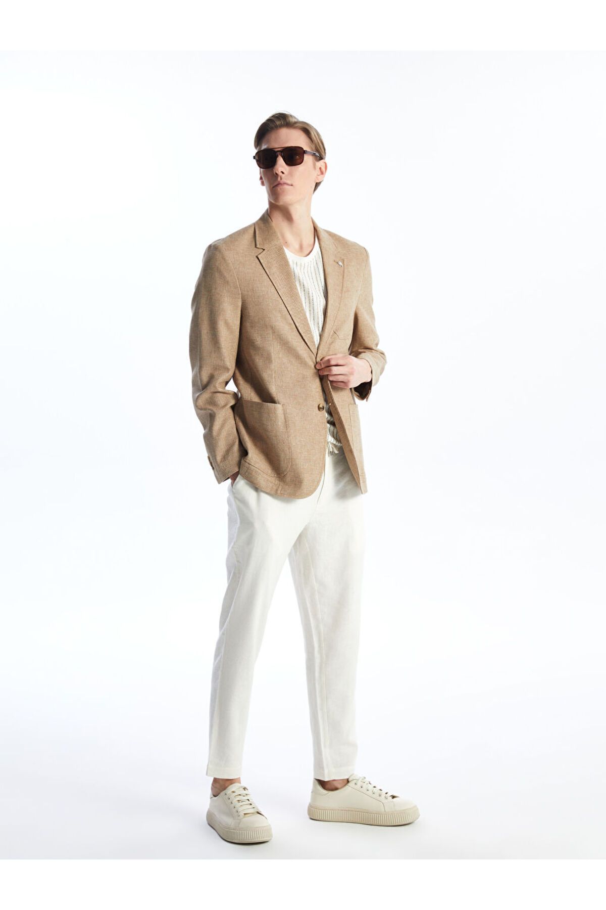 LC Waikiki Yeni Sezon Slim Fit Keten Karisimli Erkek Pantolon - S48965Z8