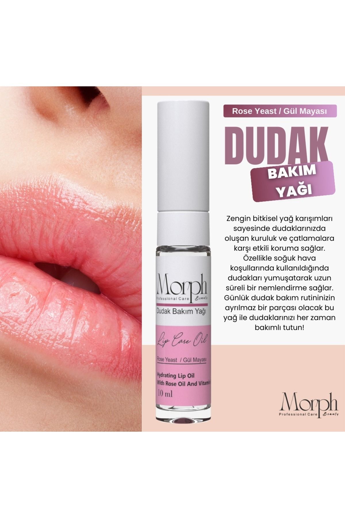 کرم لب و اسکراب ترمیم مرطوب کننده گل رز مایان روغن مراقبت از 10 میل morphbeauty