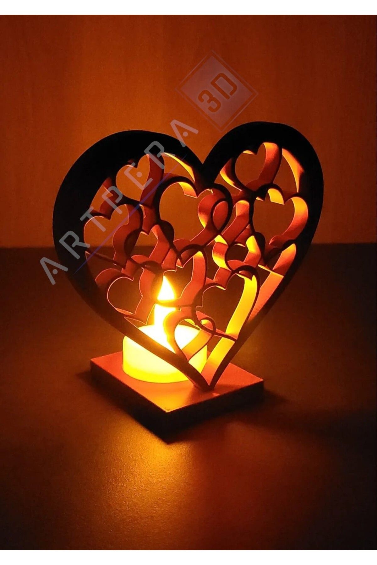 Home Kalpler Aydınlansın  Tealight Led Mumluk Dekoratif Obje Biblo ( Tealight Led Mum Hediyeli )