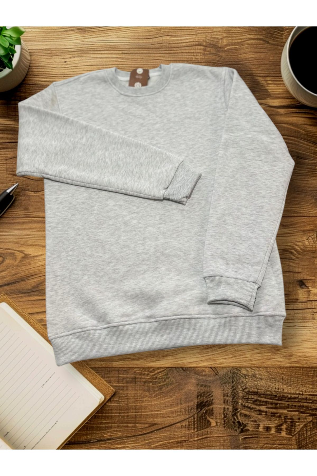 Butik Kapüşonlu  kanguru cepli 3iplik şardonlu kalın Unisex Sweatshirt Hoodie