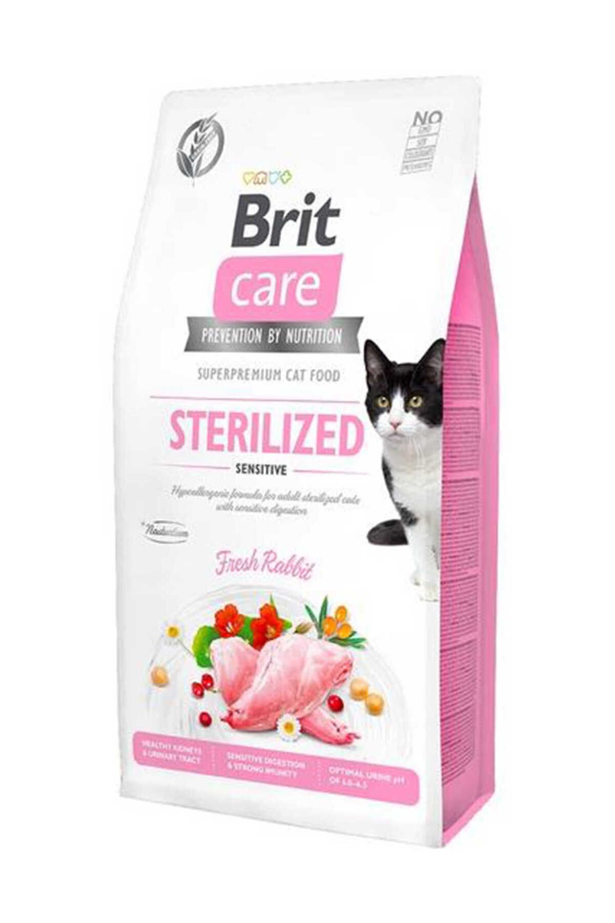 Brit care sterilized sensitive 2kg tahılsız tavşanlı kısırlaştırılmış kedi maması