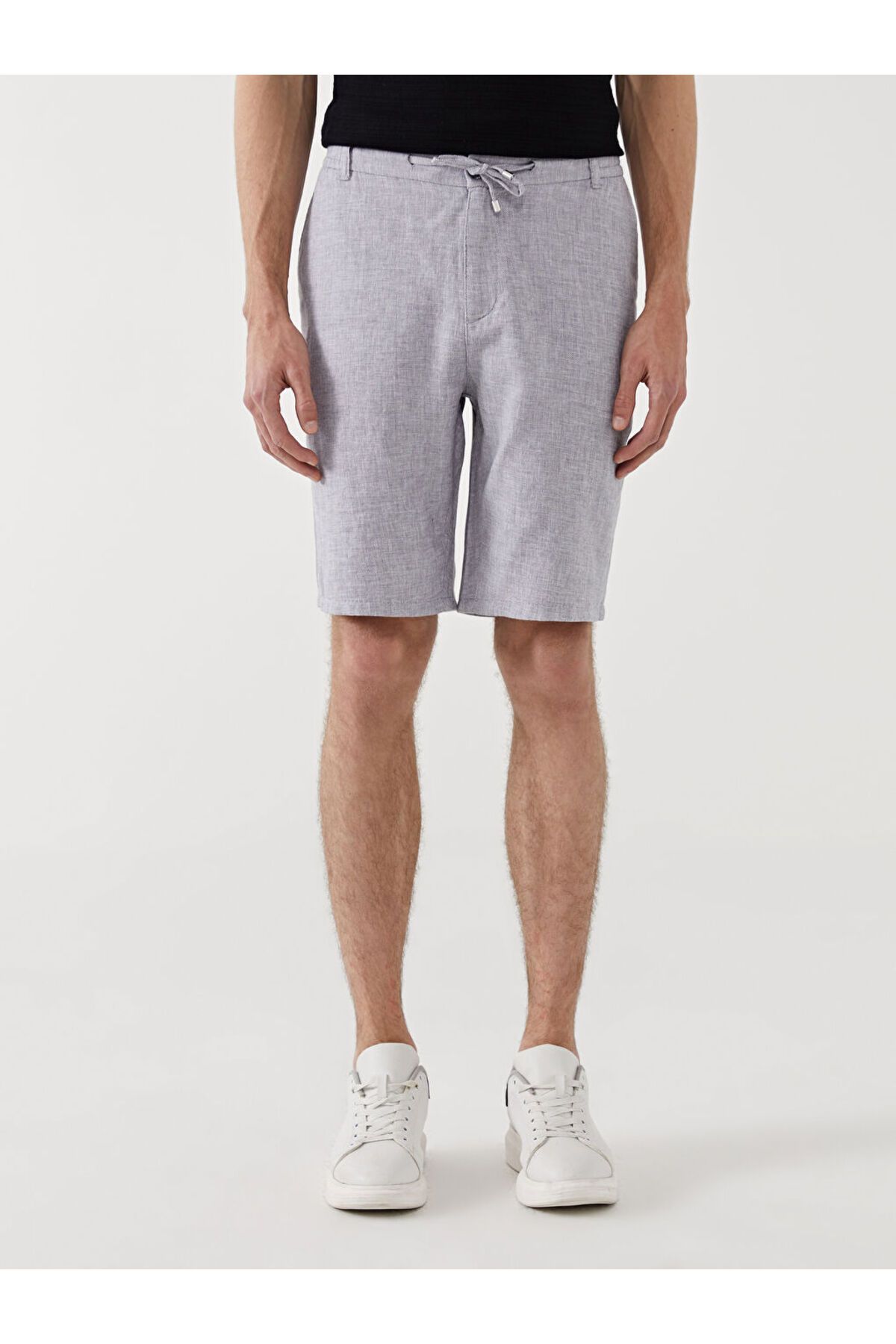 LC Waikiki-Ανδρικό σορτς Standard Mold Linen Blend 2