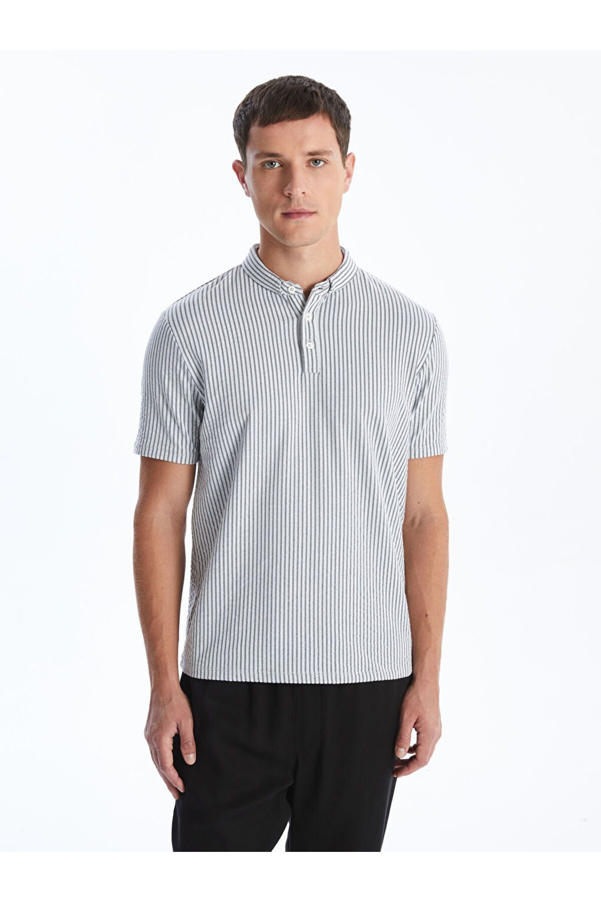 LC Waikiki Polo Yaka Kısa Kollu Erkek Dokulu Tişört