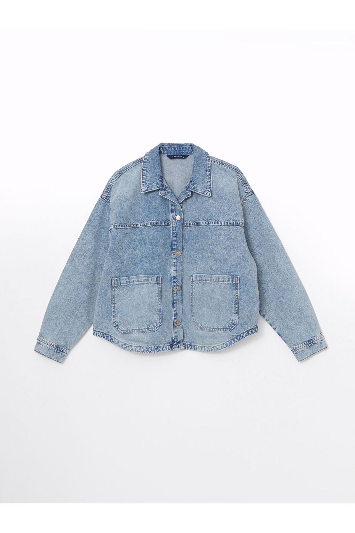 LC Waikiki-Lcw Vision Oversize Women's Jean Shirt Jacket 5