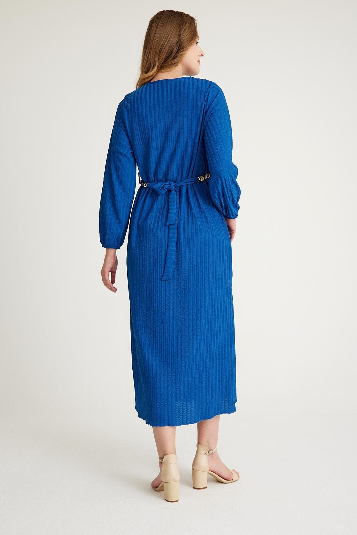 Olcay-Detailní šaty na řetízek INDIGO 2549-E 7