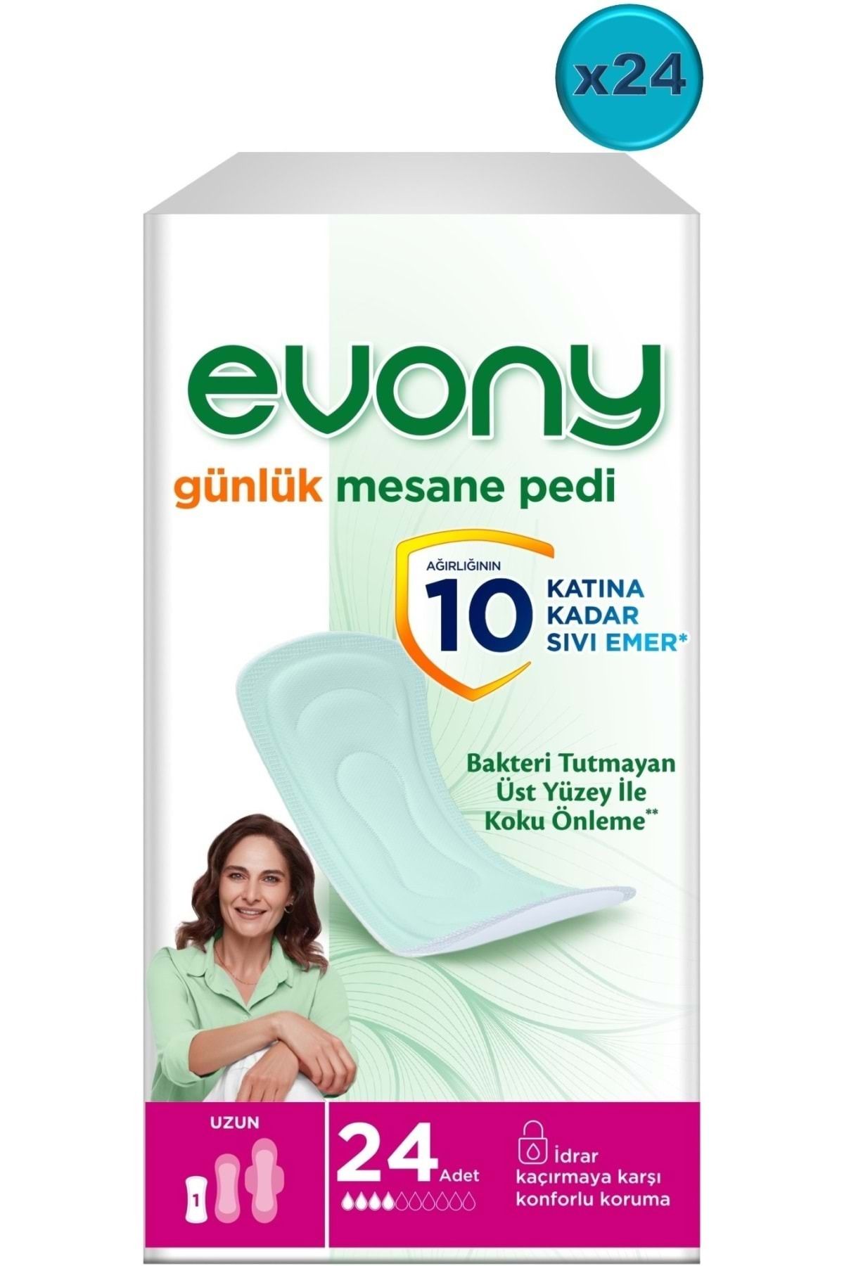 Evony Günlük Mesane Pedi Uzun 576 Adet (24PK*24)