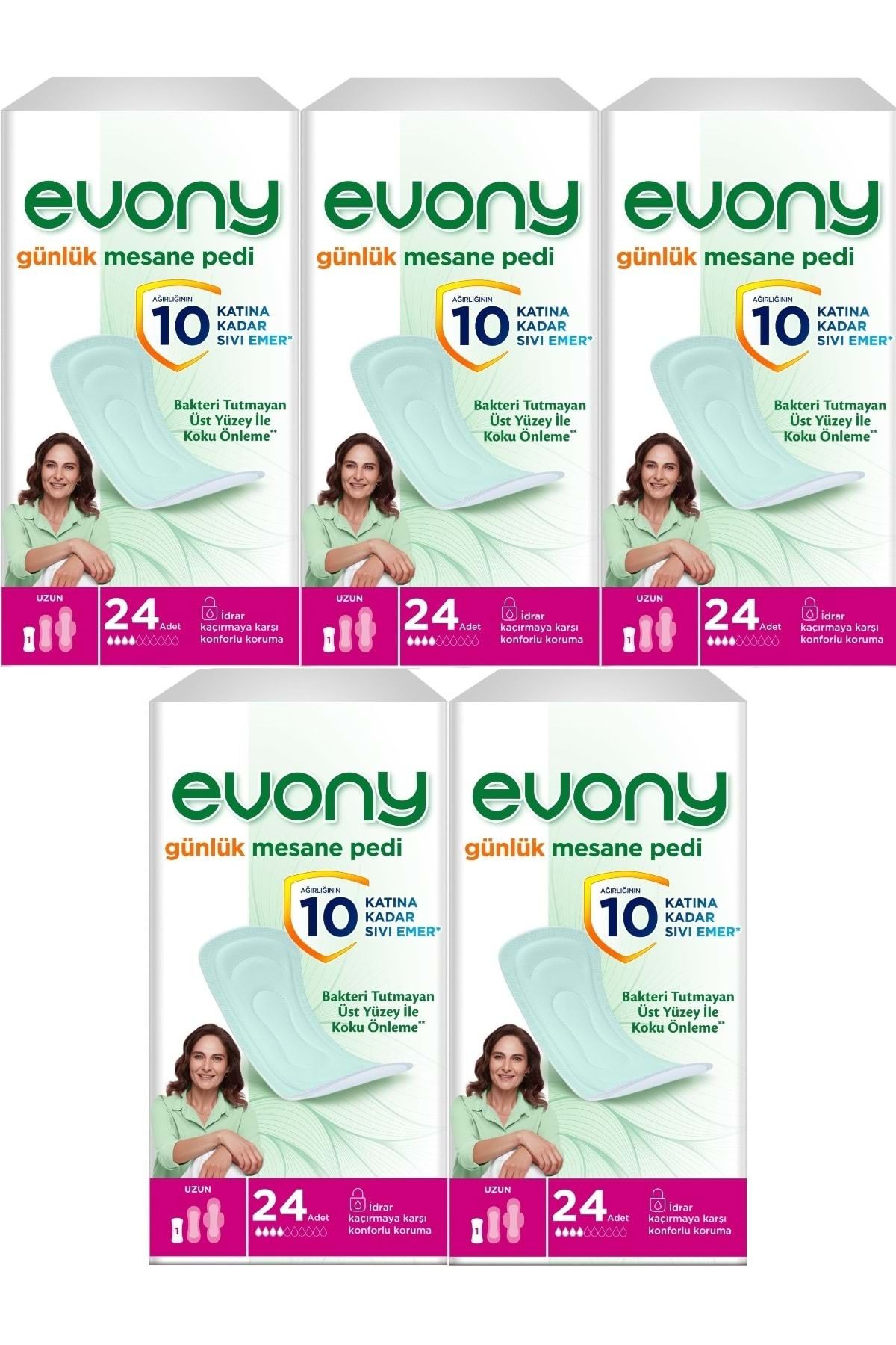 Evony Günlük Mesane Pedi Uzun 120 Adet (5PK*24)