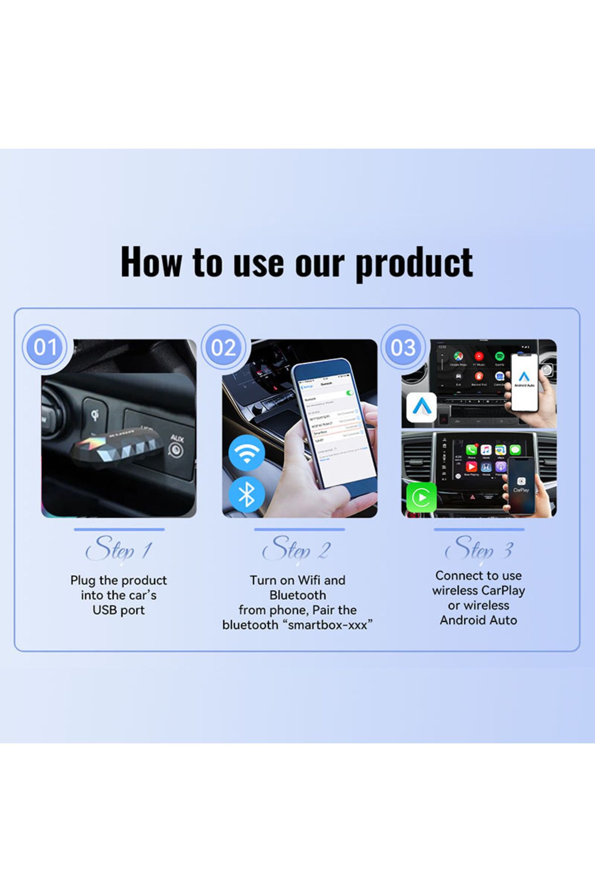 Choice-XUDA 2in1 Wireless CarPlay AI Mini Box Android Auto Box Plug&Play Automatic Connection Compatible... 5