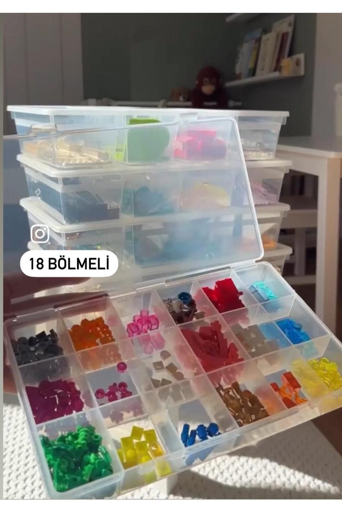 Bayev-Toys Box 5-Piece Toy Box Tiny Piece Hobby Box Set 4 in 1 Tabletop Organizer 3
