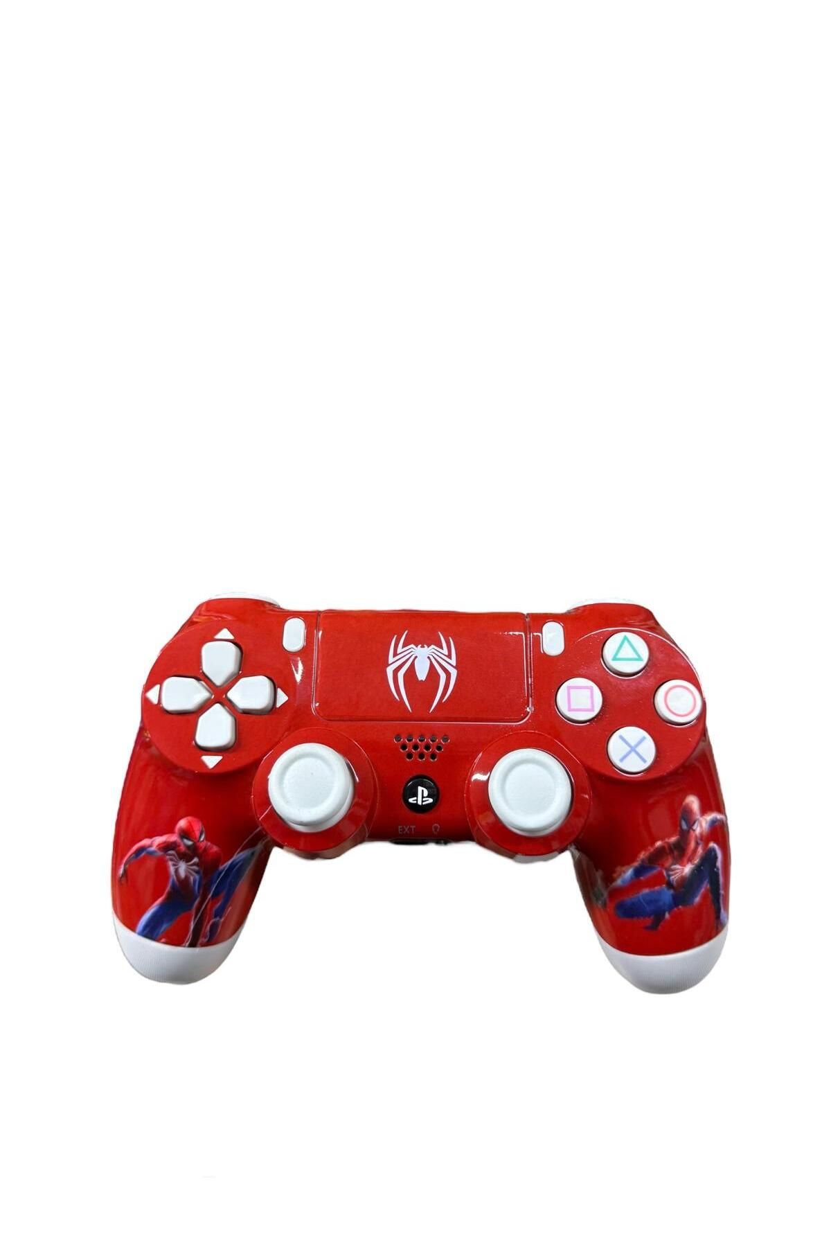 CRKTEKNOLOJİ Ps4 Kablosuz Gamepad Garantili Joystıck Yenilenmiş Gamepad Controller - Spiderman