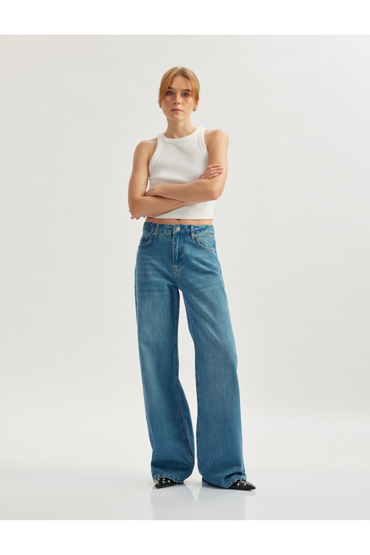 Koton Relax Fit Geniş Paça Denim Pantolon - Wide Leg Jeans