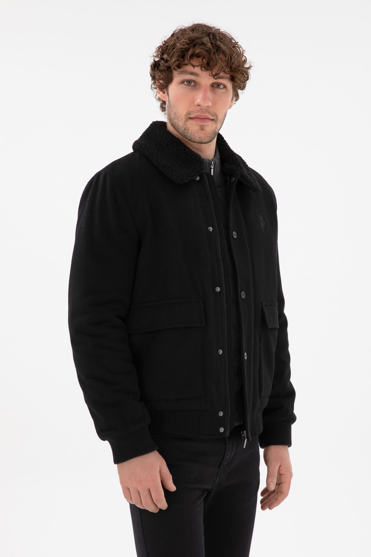 U.S. Polo Assn.-Men's Black Stamp Coat 50290810 -Vr046 1