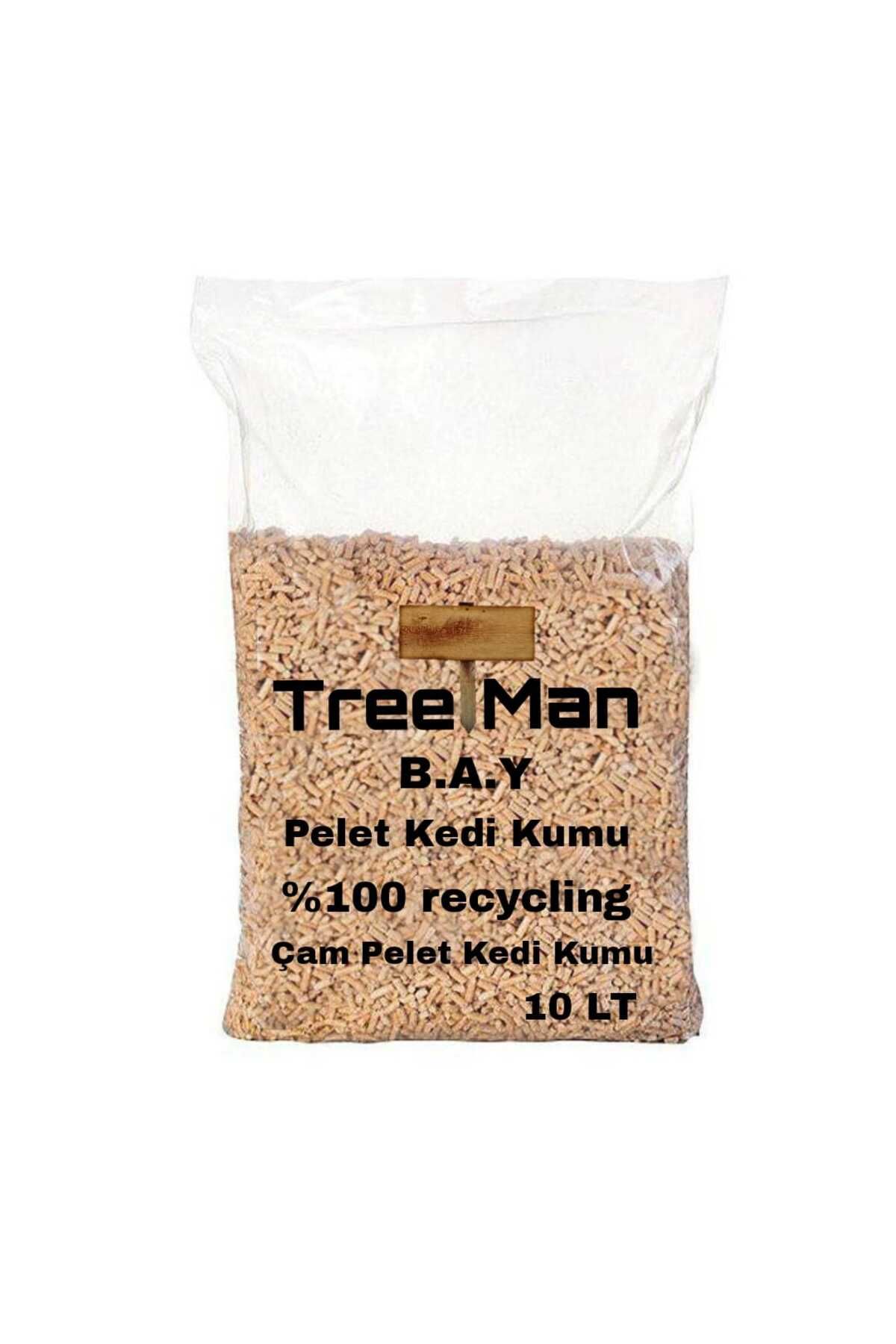 TREE MAN İSMET PERİM Kedi Kumu %100 Organik Çam Pelet Kedi Kumu Kemirgen Tavşan 10 LT / 5 KG