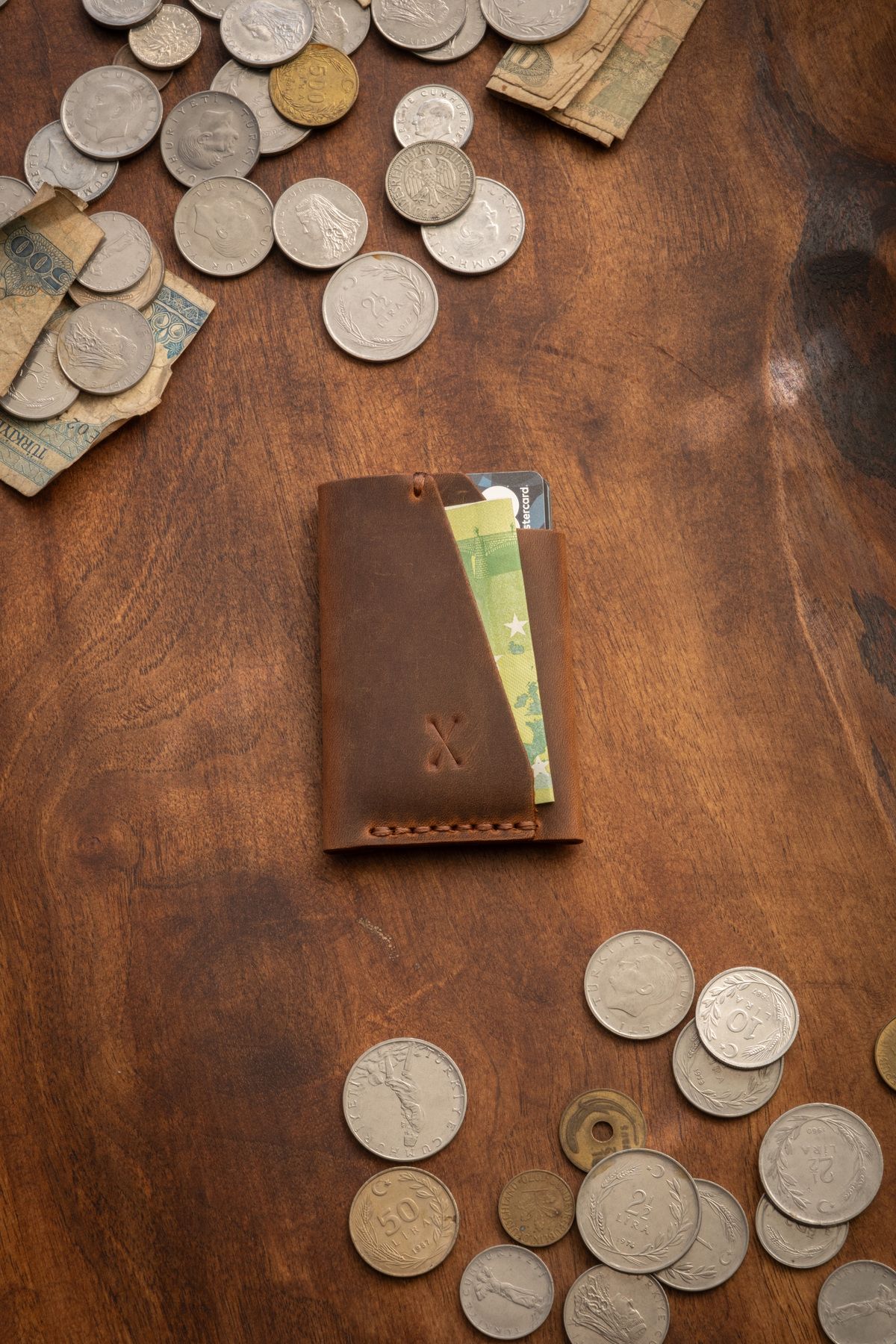 minimal X design-Minimal X Urban Card Holder - Real Leather Handmade - Minimal, Stylish, Practical 2