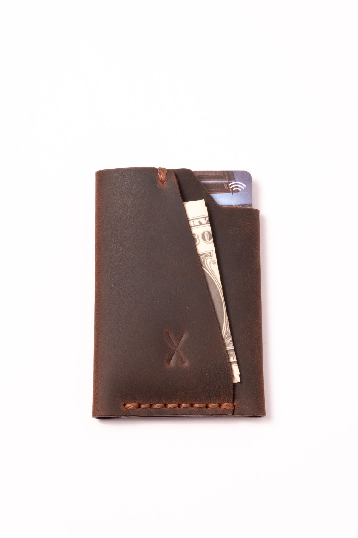 minimal X design-Minimal X Urban Card Holder - Real Leather Handmade - Minimal, Stylish, Practical 3