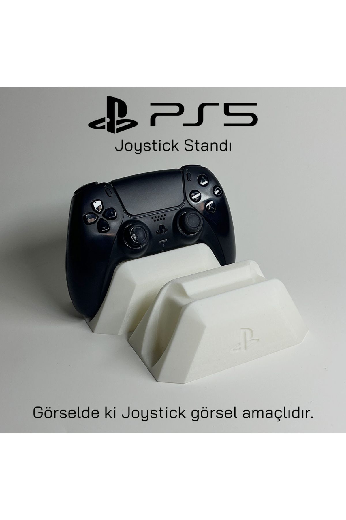 Gada İkili Beyaz PS5 Play Station 5 Dualsense Joystick kol Standı - Modern ve Şık 3D PLA Baskı