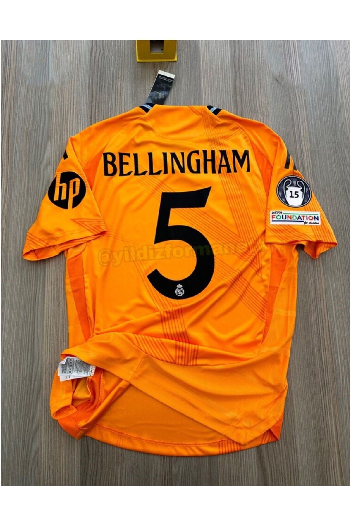 BYSPORTAKUS R.e.a.l M.a.d.r.i.d 2024/25 Yeni Sezon Jude Bellingham Deplasman Forması (ORANGE)