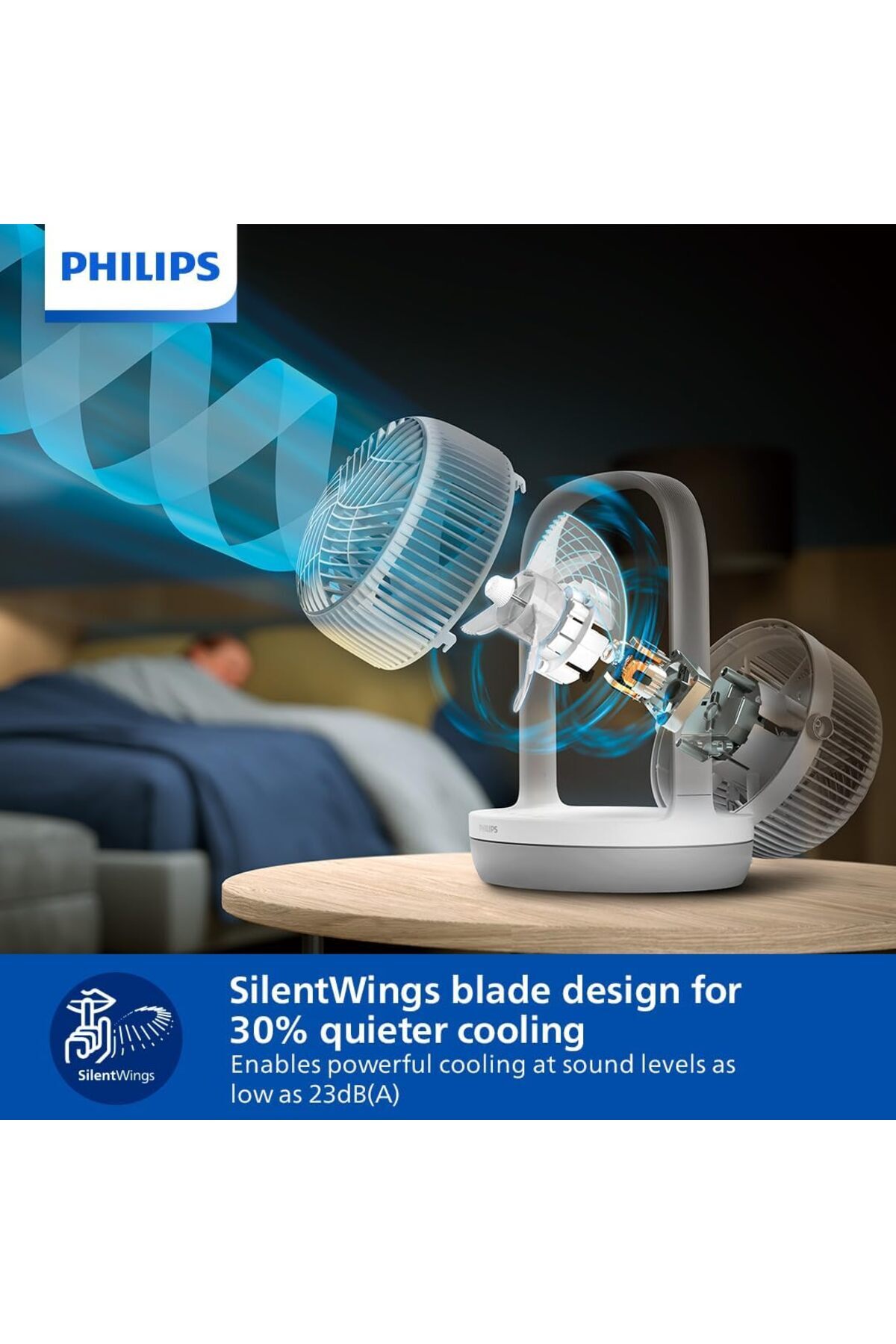 مروحة طاولة سلسلة 2000 CX2050/00 - تدفق هواء 738 م...