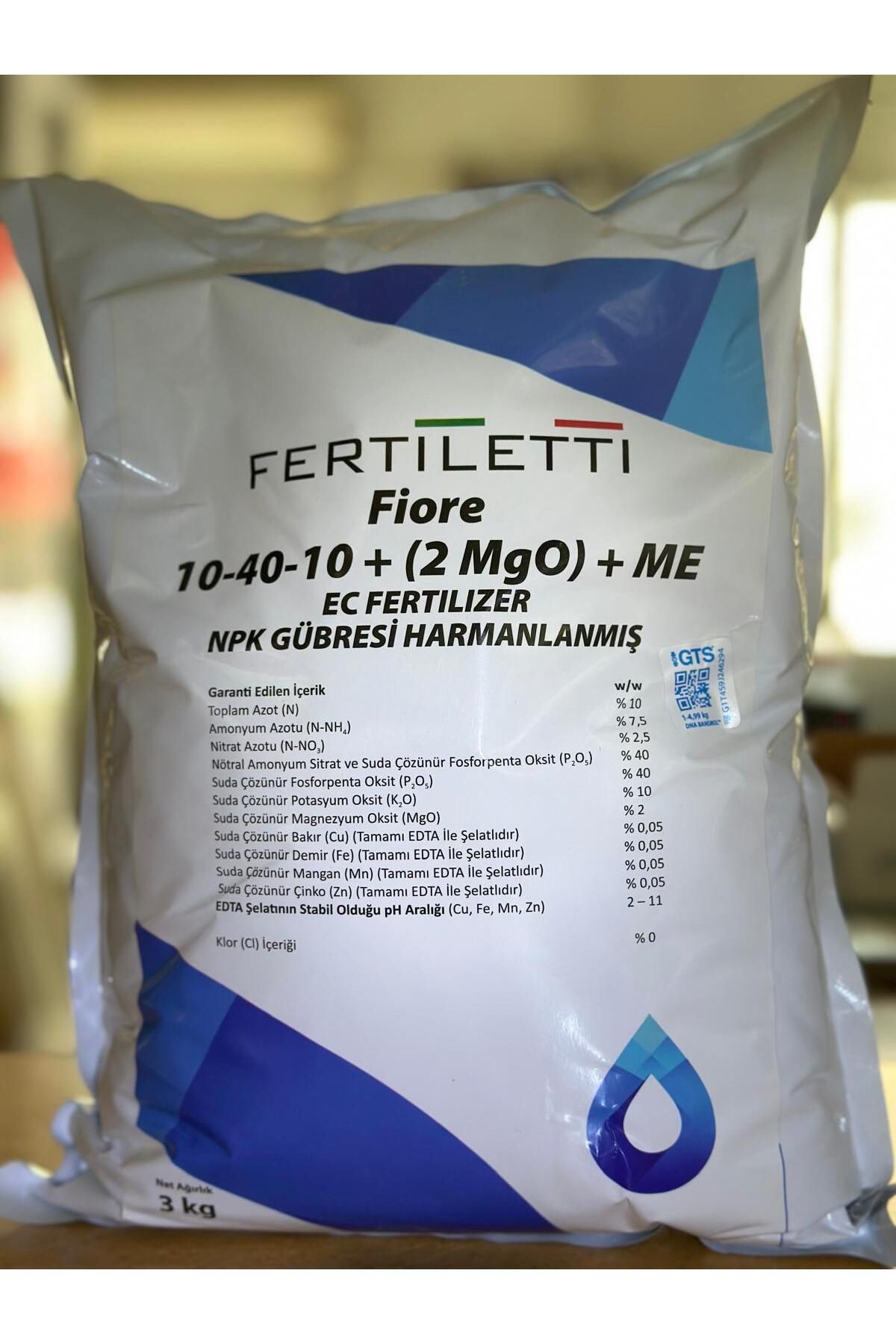 FERTILETTI FİORE 10.40.10+(2MgO) 3KG