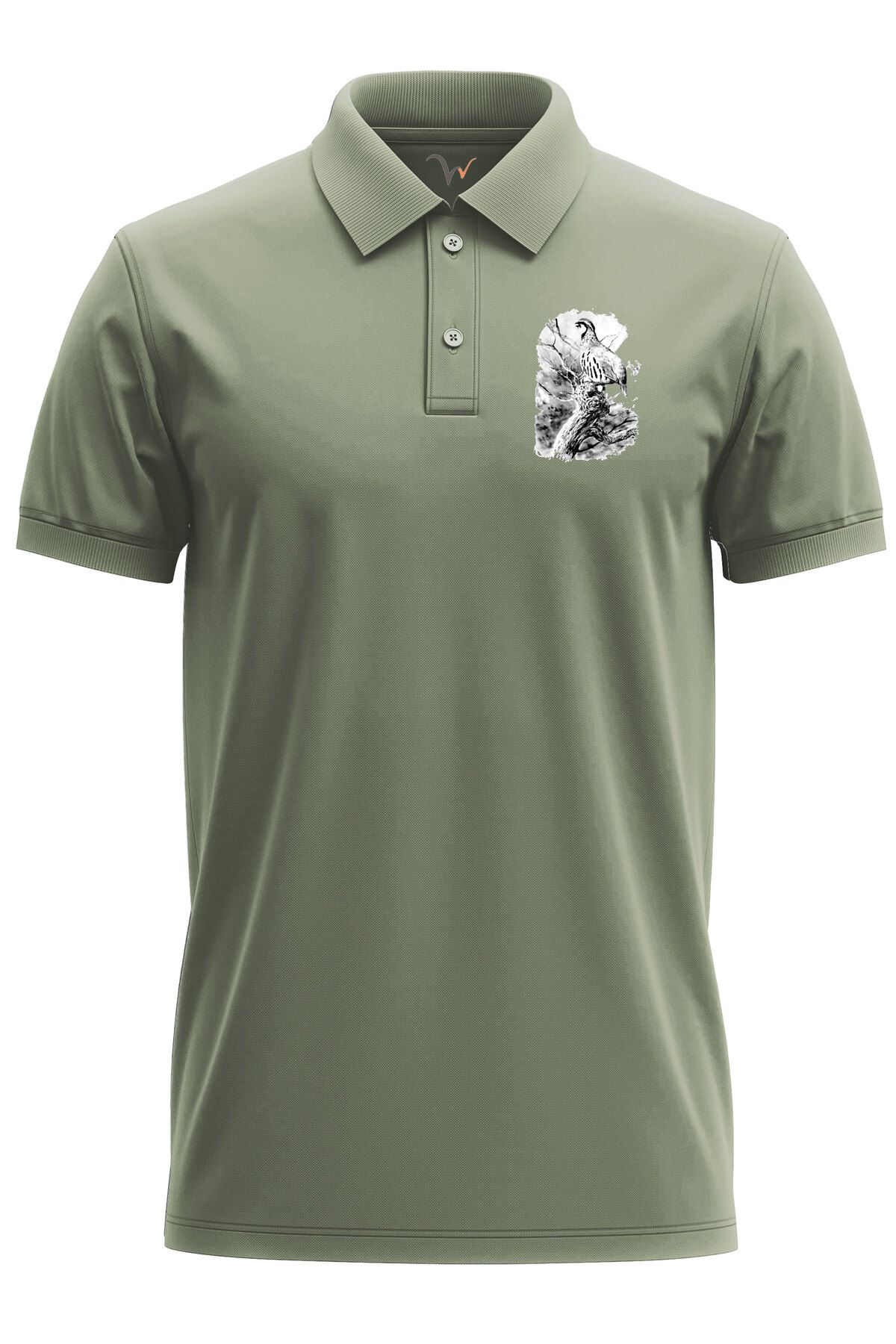 WİDİ Avcılık Hunting Keklik Avcılığı Yaban Hayatı Vahşi Yaşam Baskılı Regular Fit Polo Yaka T-Shirt