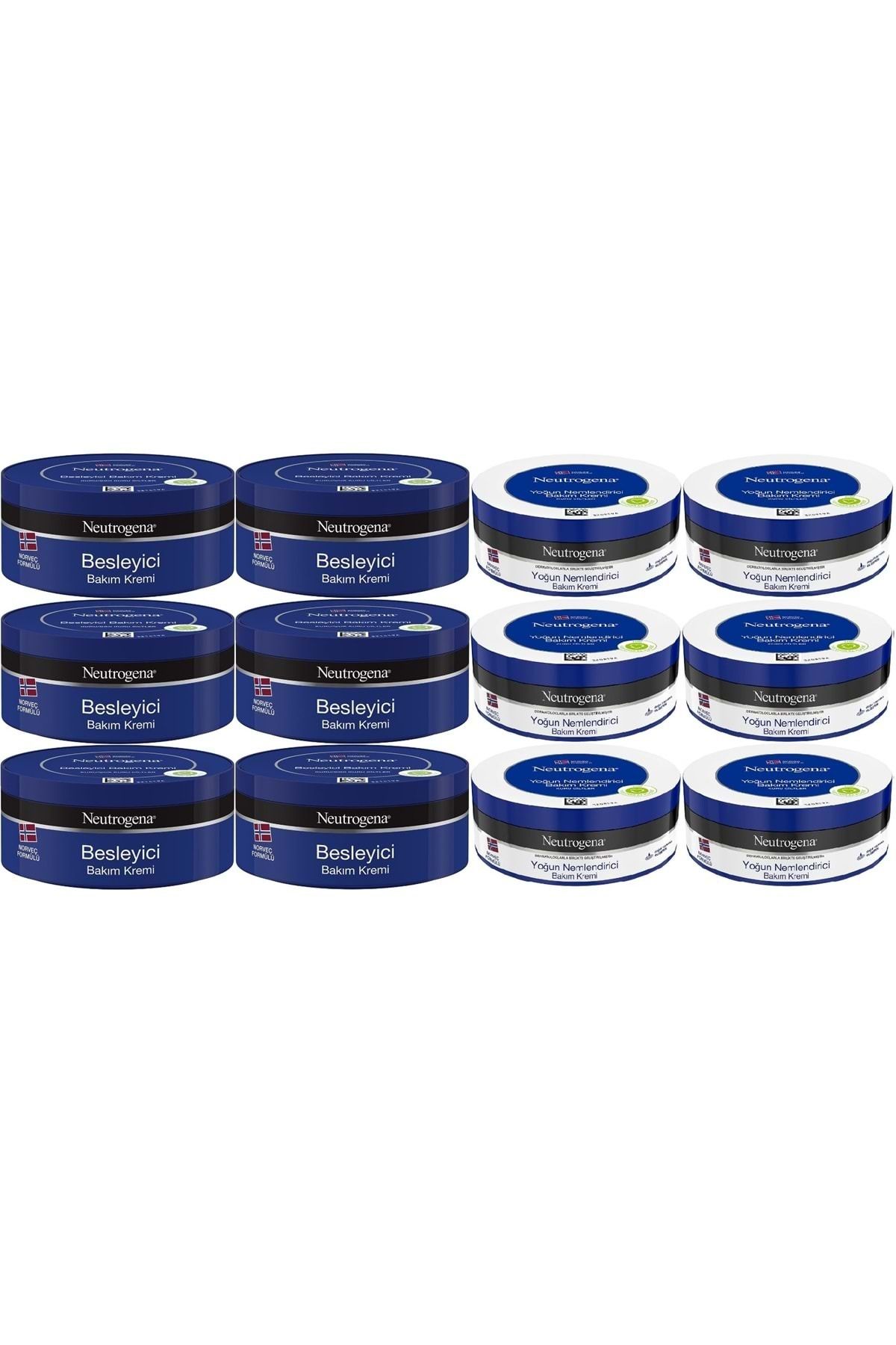 Neutrogena Norveç Formülü Bakım Kremi 200 ML (Karma 12 Li Set Besleyici ve Yoğun)