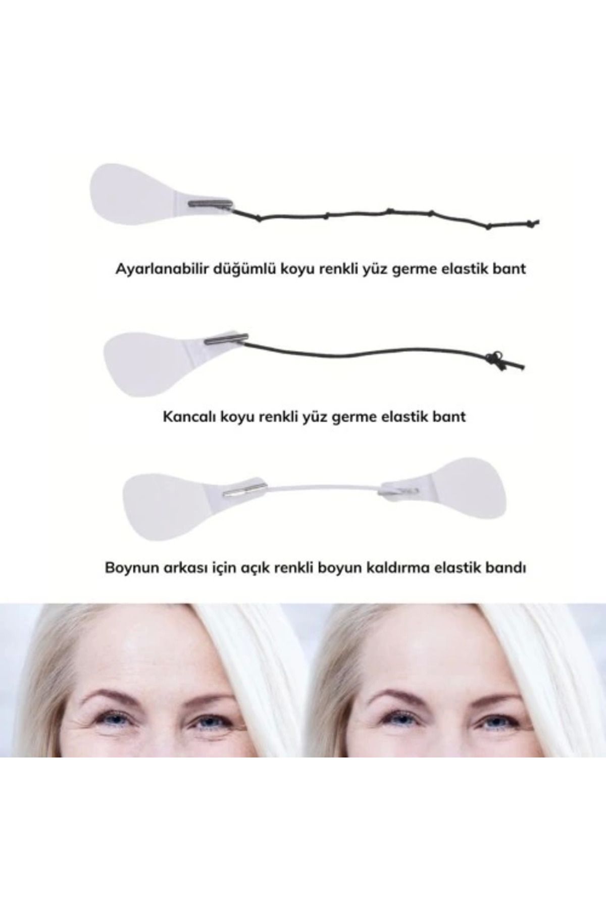 Butik Yüz Kaş Ve Boyun Gerdirme Bant Seti (10 Adet)