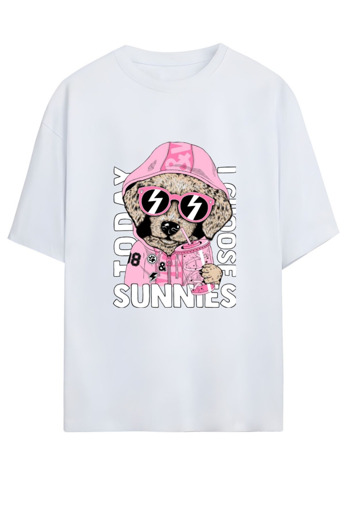 MAGORS SUNNIES PODDLE TASARIMLI YÜKSEK BASKI KALİTELİ UNISEX YENİ SEZON OVERSIZE PAMUKLU  T-SHIRT