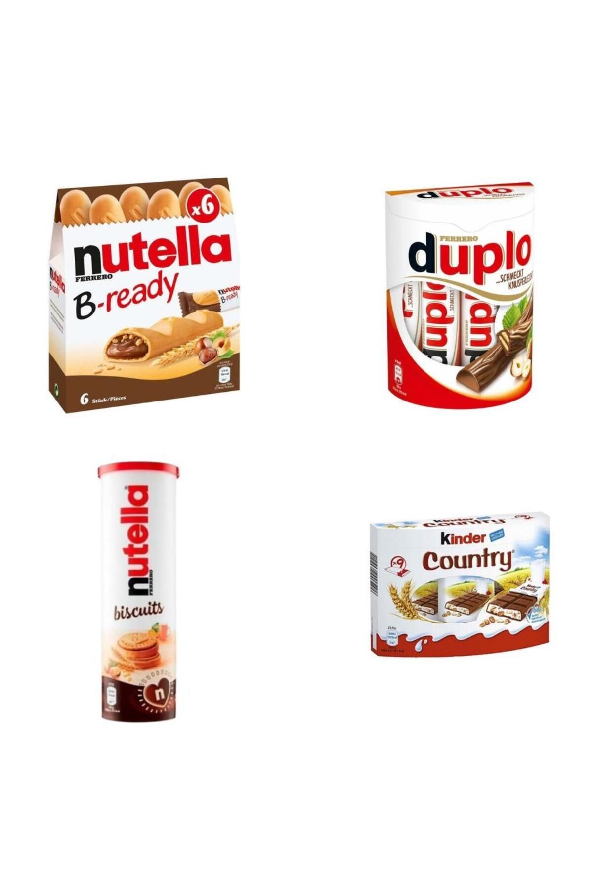 Nutella Duplo 182gr + Country 211,5gr + Biscuits 166gr + B-Ready 132gr