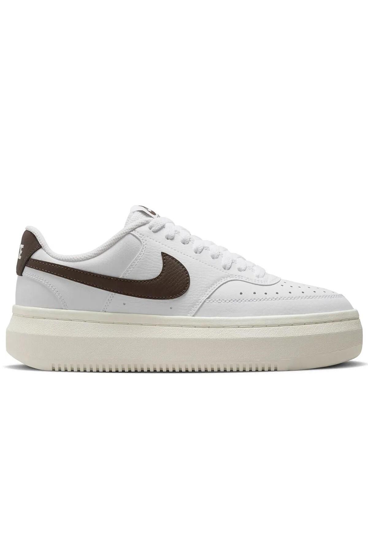 Nike Court Vision Alta Leather White Sneaker Hakiki Deri Kadın Günlük Spor Ayakkabı Beyaz