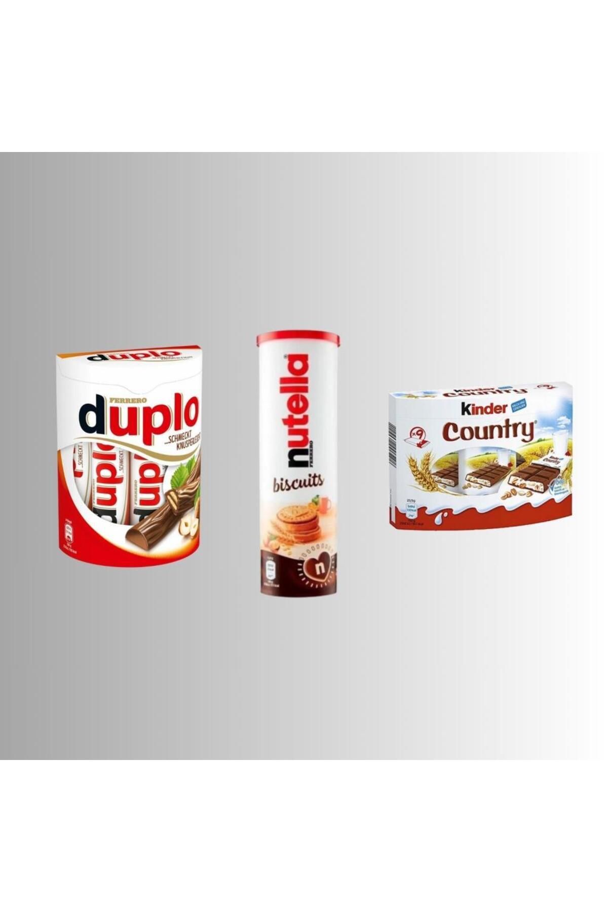 Nutella Duplo 182gr + Country 211,5 gr + Biscuits 166gr