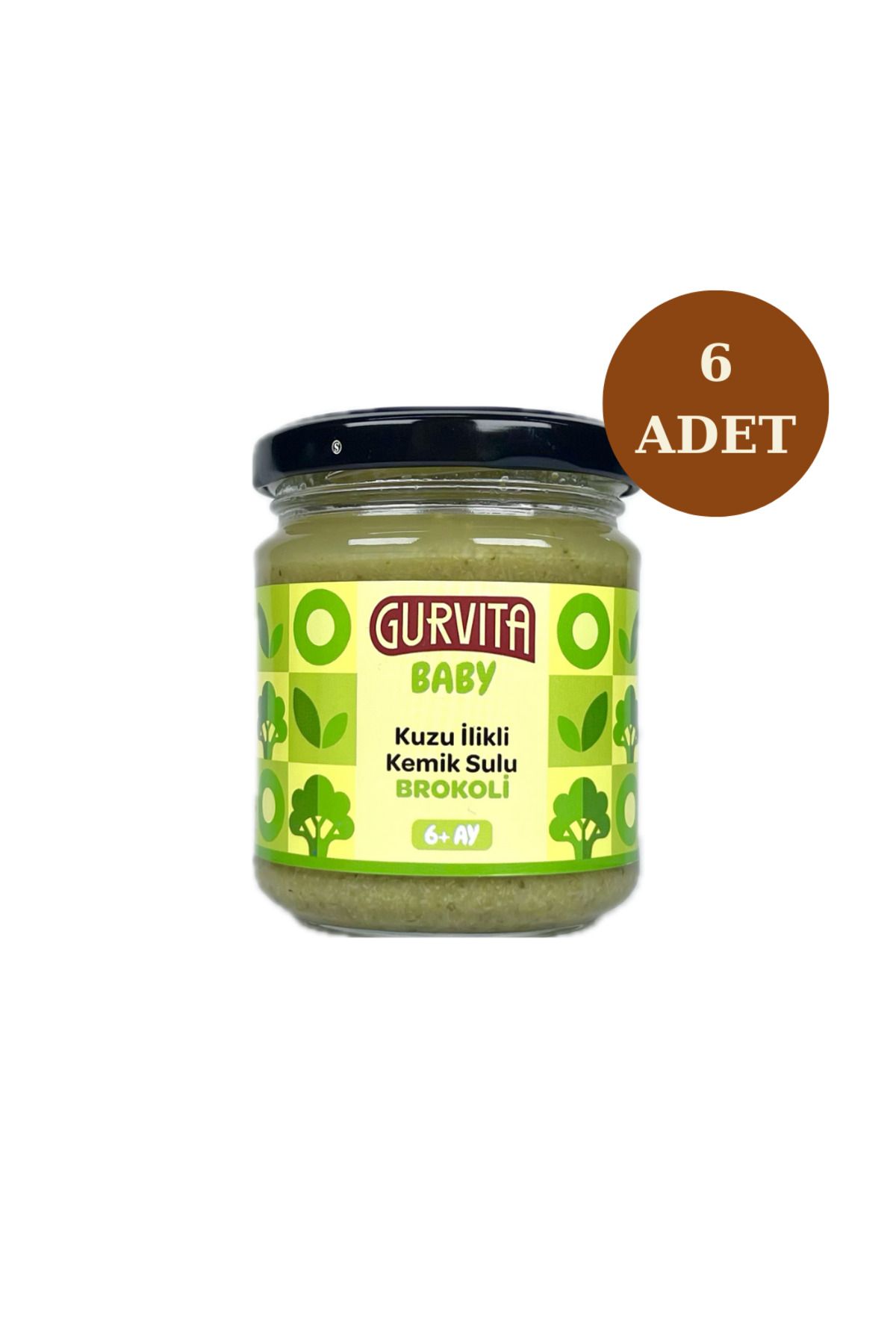 Gurvita Baby Kuzu İlikli Kemik Sulu Brokoli 165 gr 6 Adet