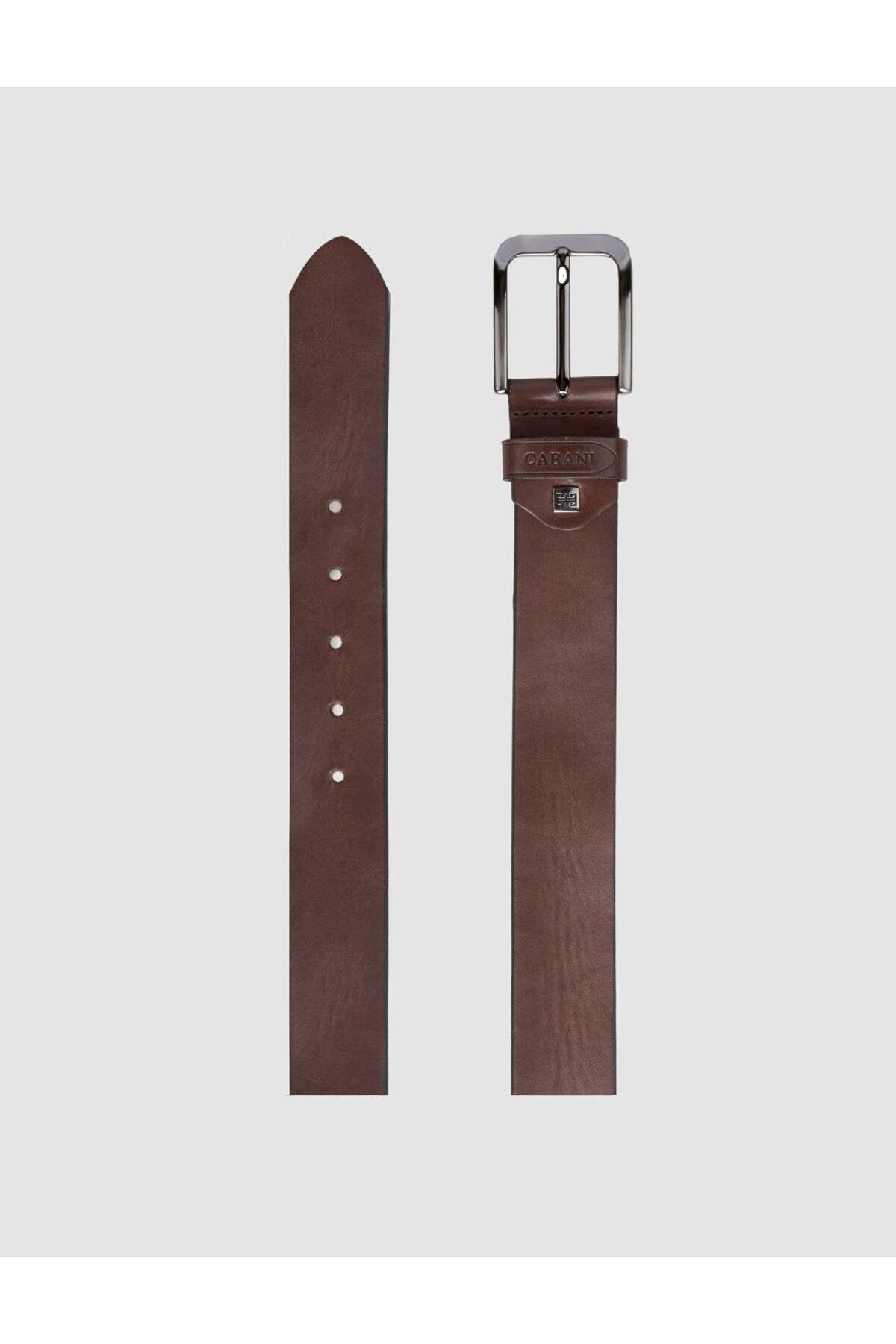 Cabani-100% Genuine Leather Brown Men's Classic Belt 3