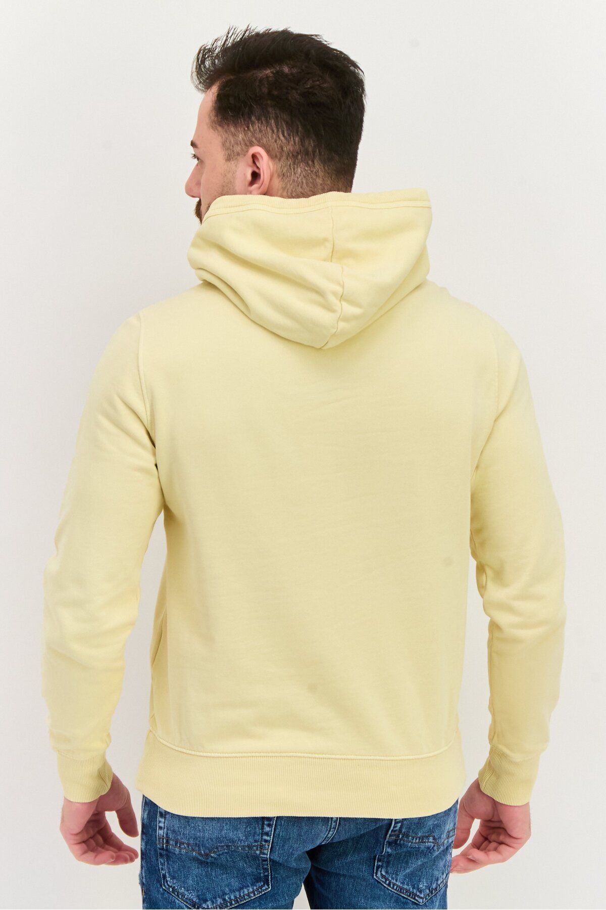 Tommy Hilfiger-Men Printed Long Sleeve Hoodie, Light Yellow 3