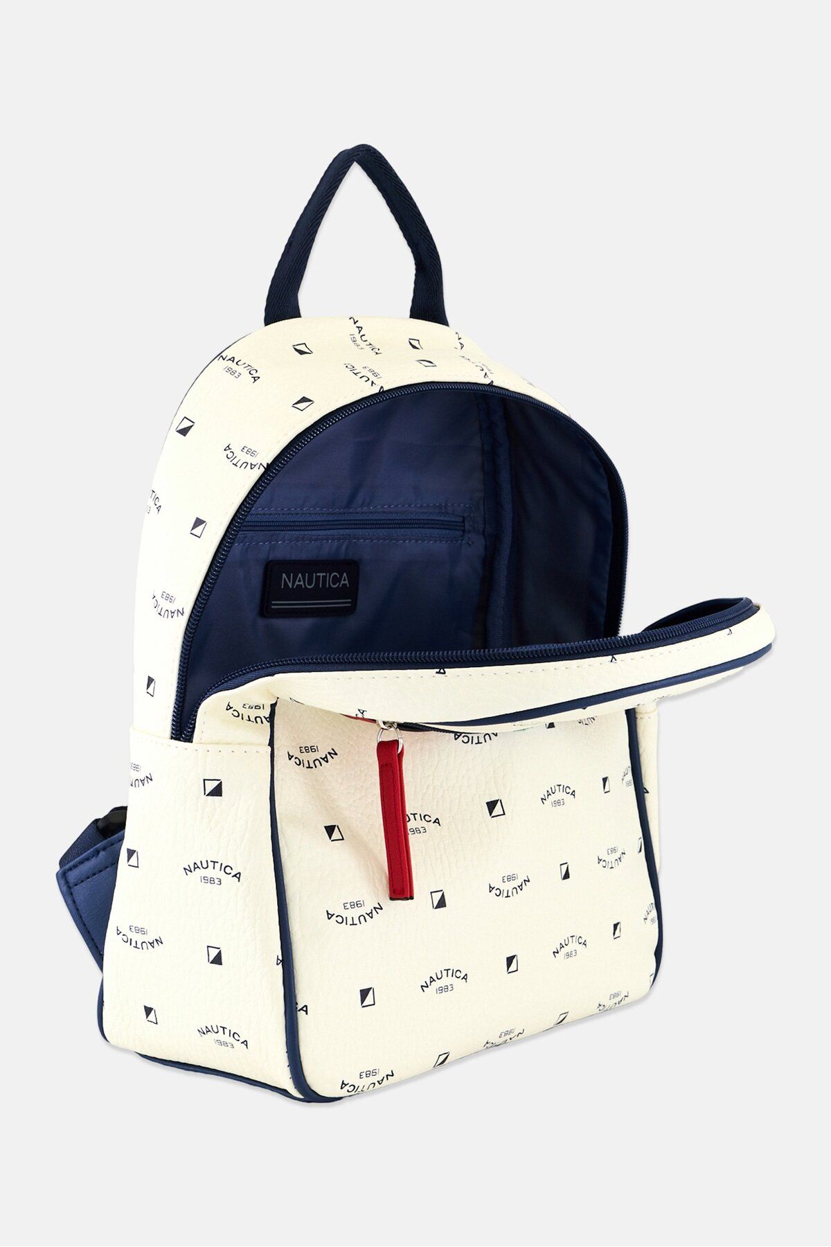Nautica-Women Brand Logo Backpack 30 H x 25 L x 10 W cm, Off White Combo 3
