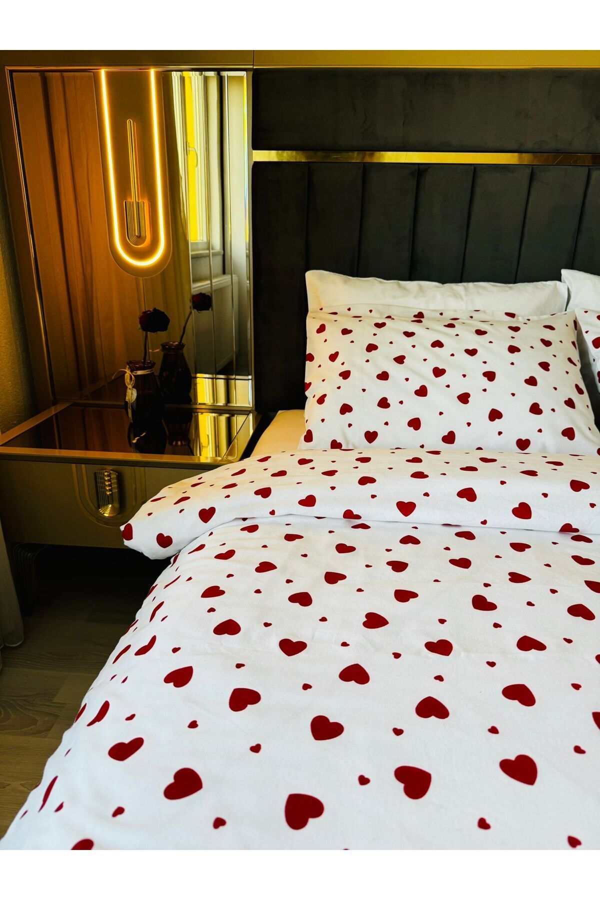 agishop-Double Personal Beatwear Set with Red Heart, Sheets 4