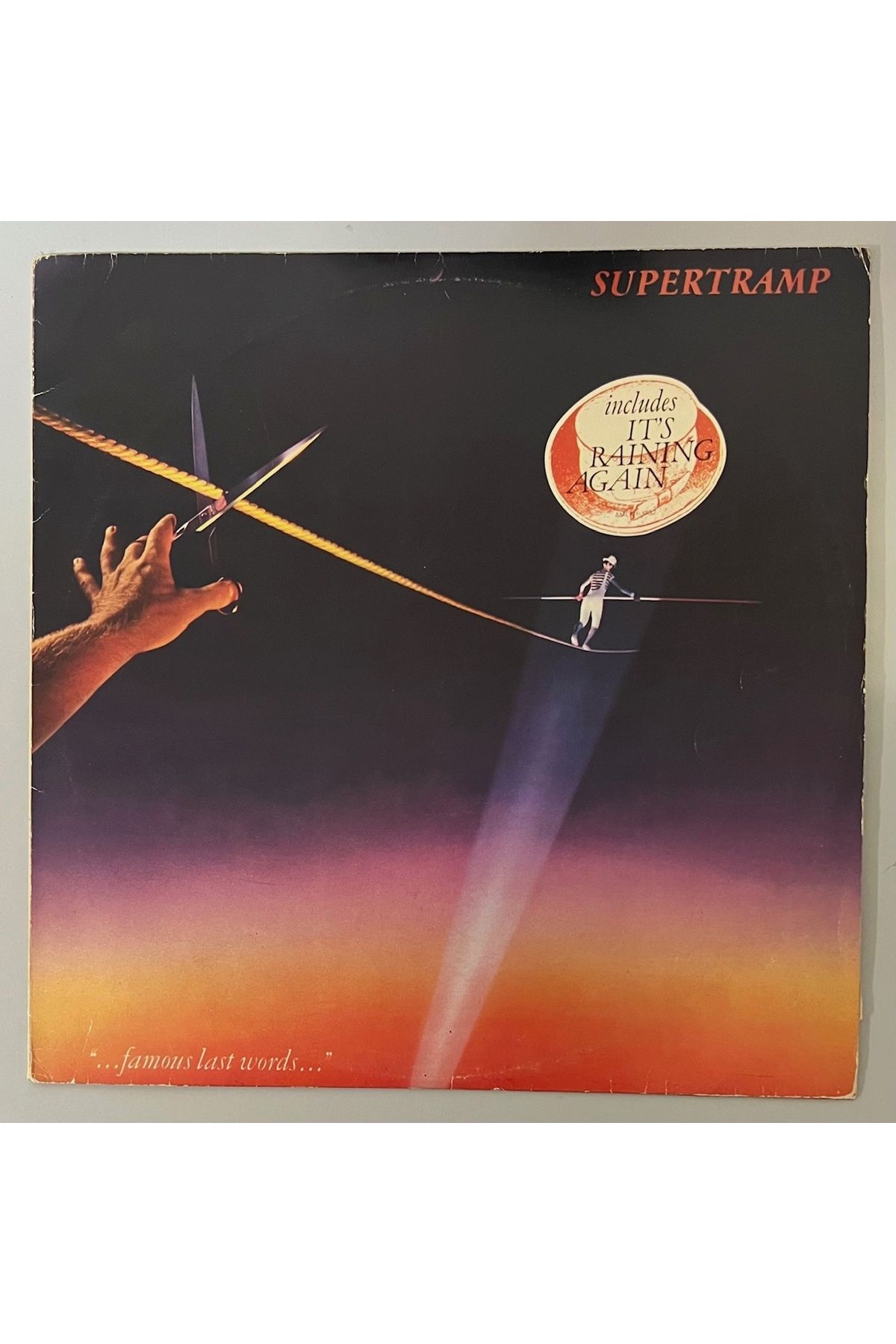 Plakevi İzmir Supertramp Famous Last Words Lp Plak (Orijinal Dönem Türk Baskı Plak)