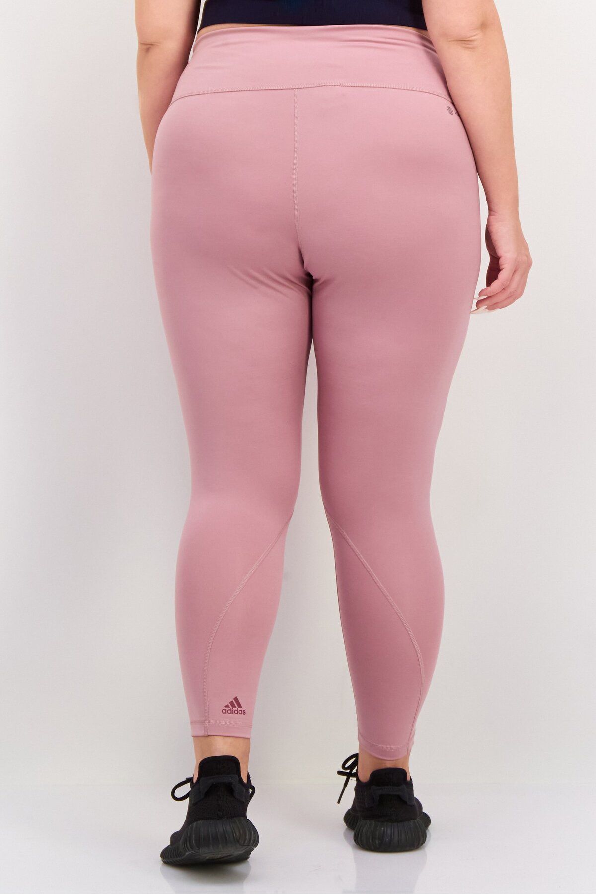 adidas-Women Plus Size Tight Fit Training Leggings, Mauve 3