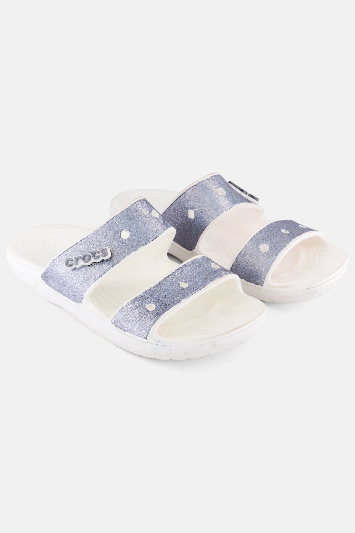 Crocs-Women Two Strap Slip On Sandals, White 1