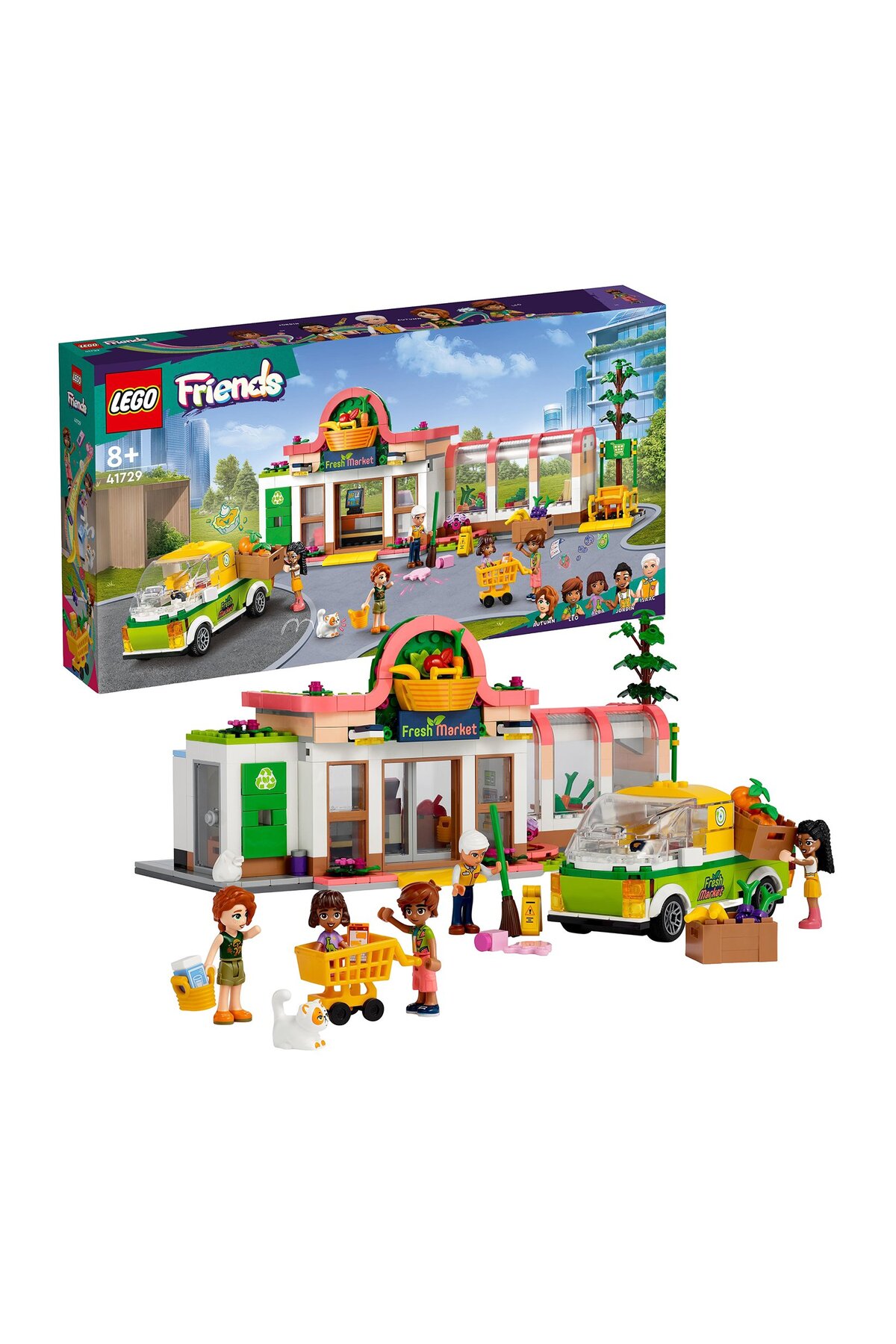 دوستان فروشگاه مواد غذایی ارگانیک ۴۱۷۲۹ مجموعه اسباب‌بازی ساختنی ۸۳۰ تکه