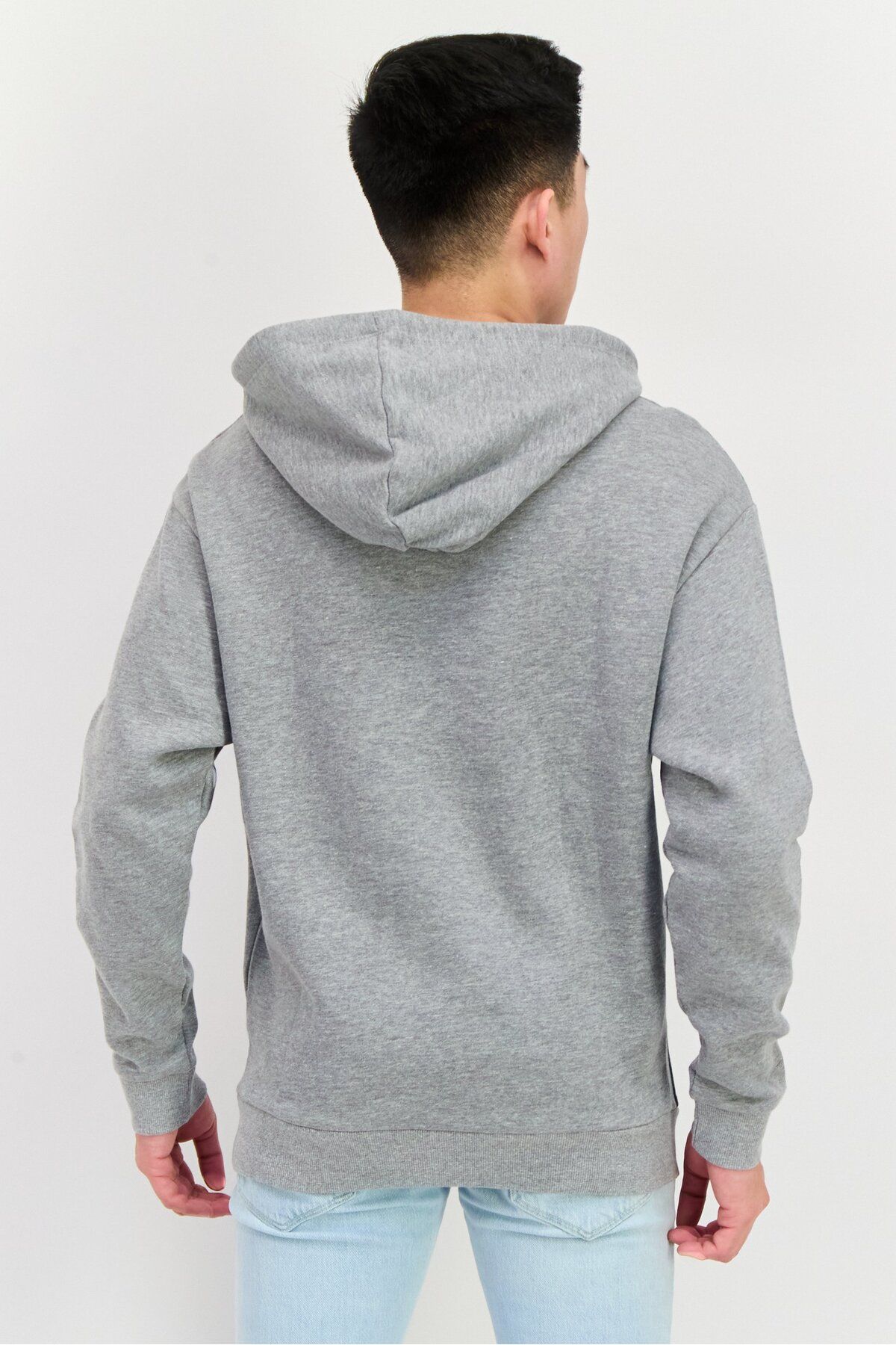 Asos Design-Men 2 Pieces Solid Long Sleeves Hoodies, Grey 2