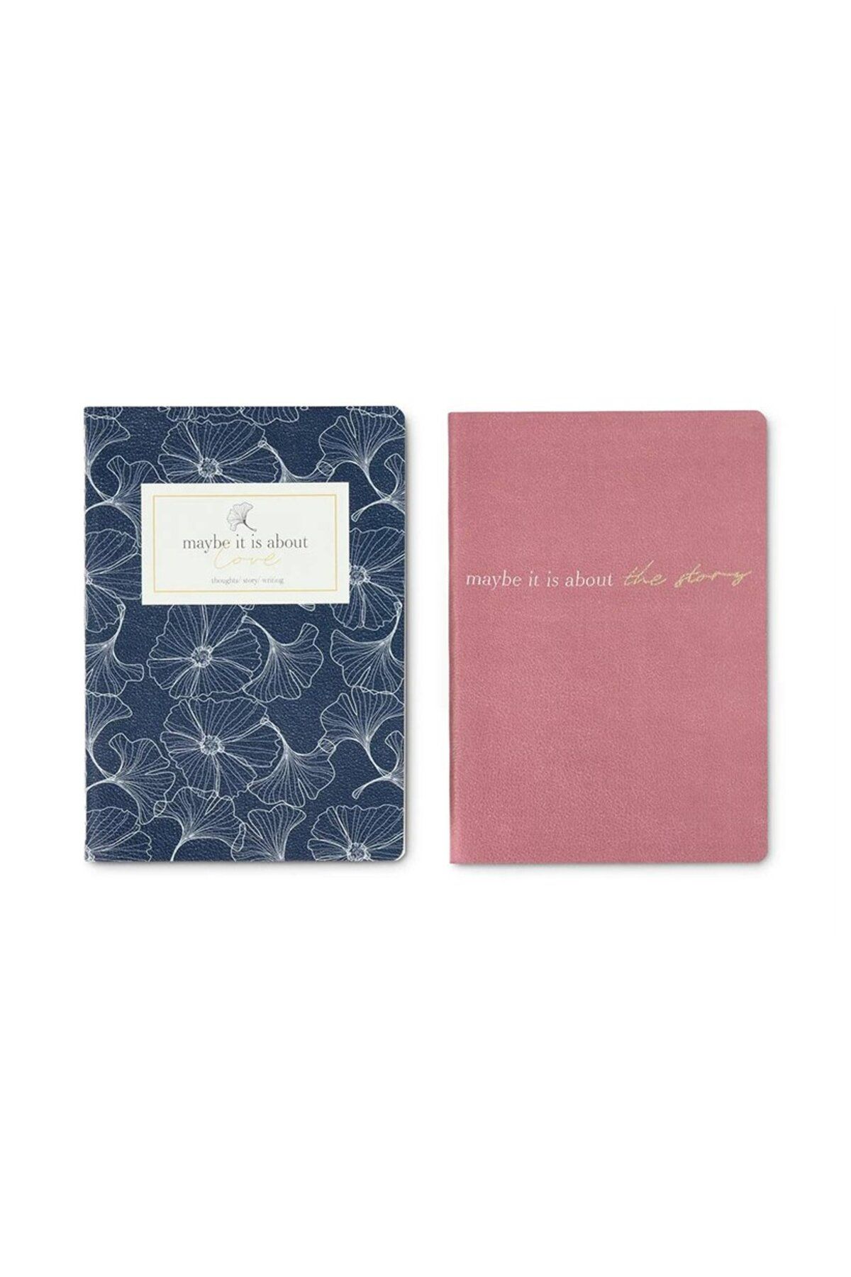 Tchibo-Set of 2 Notebook, Navy and Mauve 3