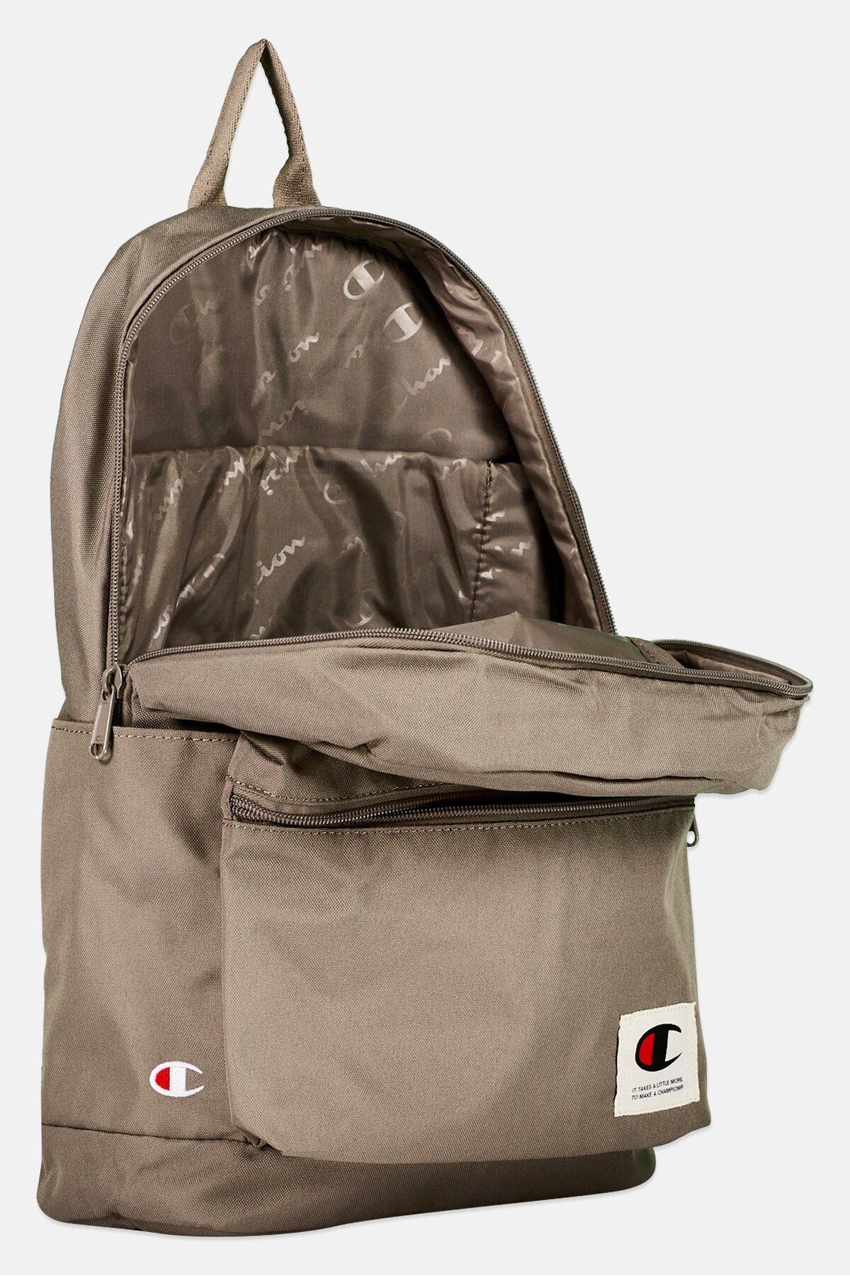 Champion-Men Embroidered Logo Backpack L 33 x H 44 x W 11 cm, Grey 3