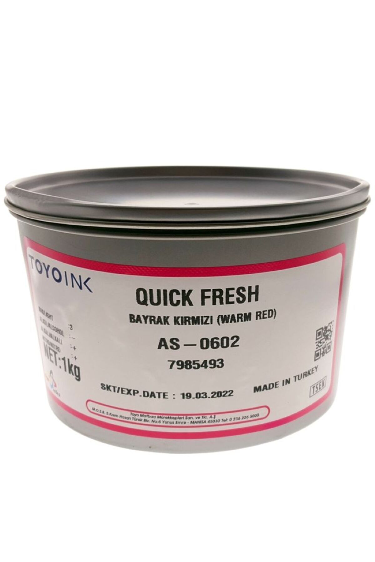 TOYO INK Toyoınk Matbaa Mürekkebi AS-0602 BAYRAK KIRMIZI 1 Kg