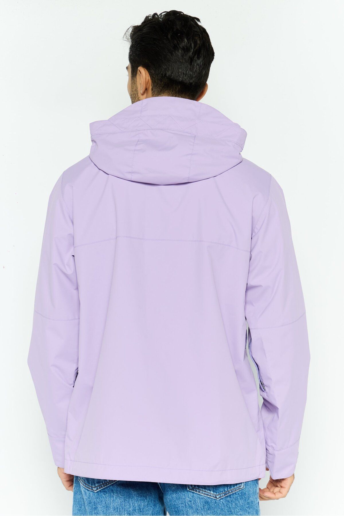 Lacoste-Men Brand Logo Hooded Jacket, Purple 4