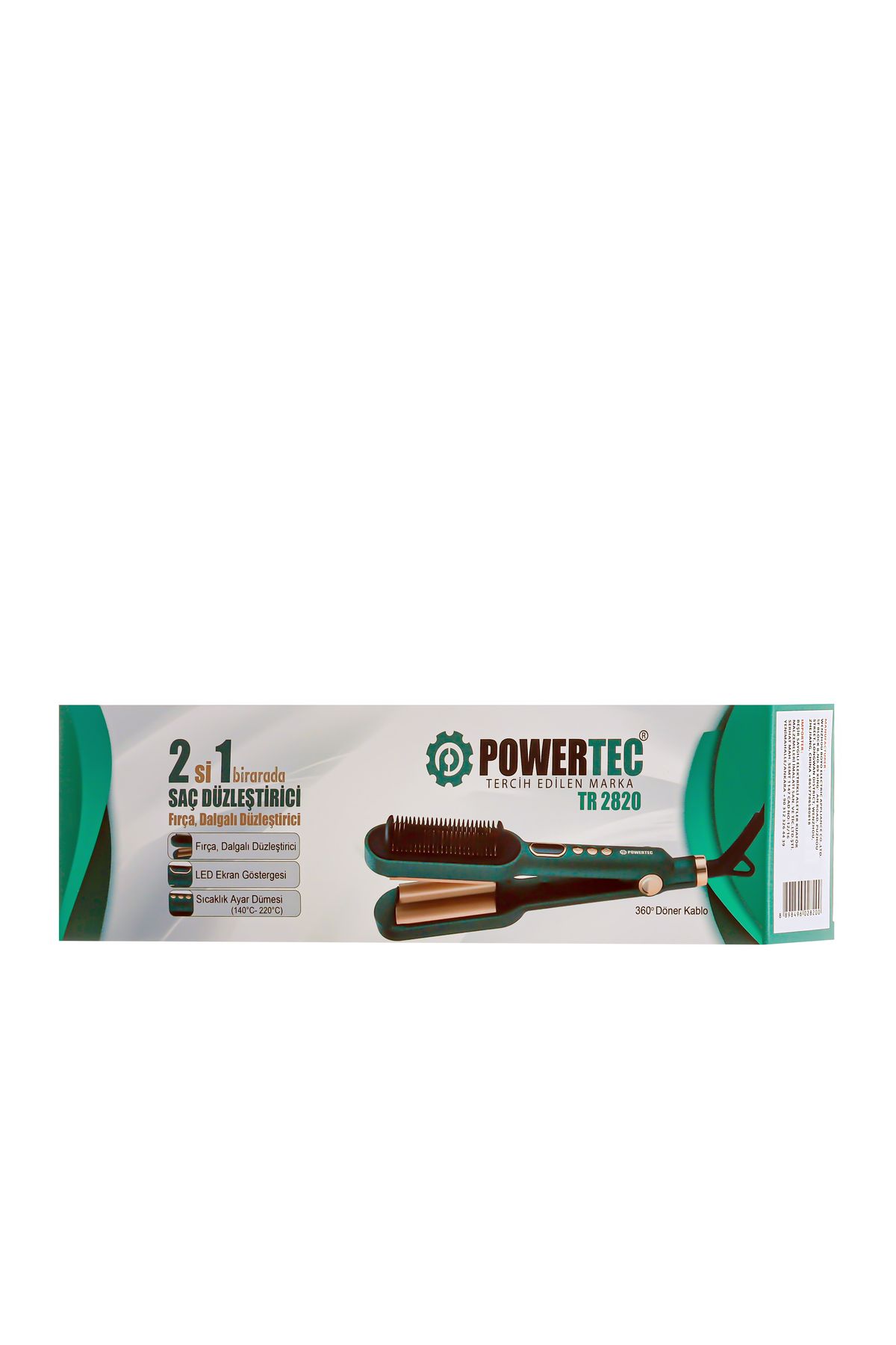 POWERTEC TR-2820 Fırçalı-Dalgalı Ionic Saç Düzleştirici