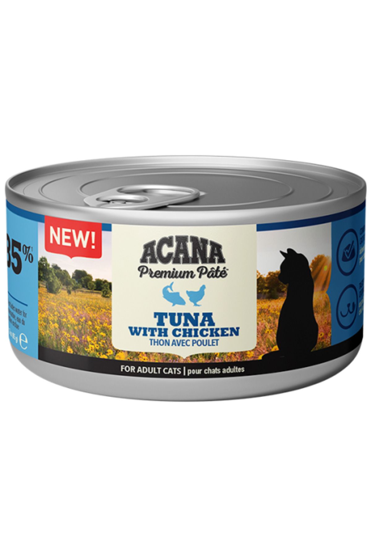 Acana Premium Pate Ton Balıklı ve Tavuklu Ezme Yetişkin Kedi Konservesi 85gr