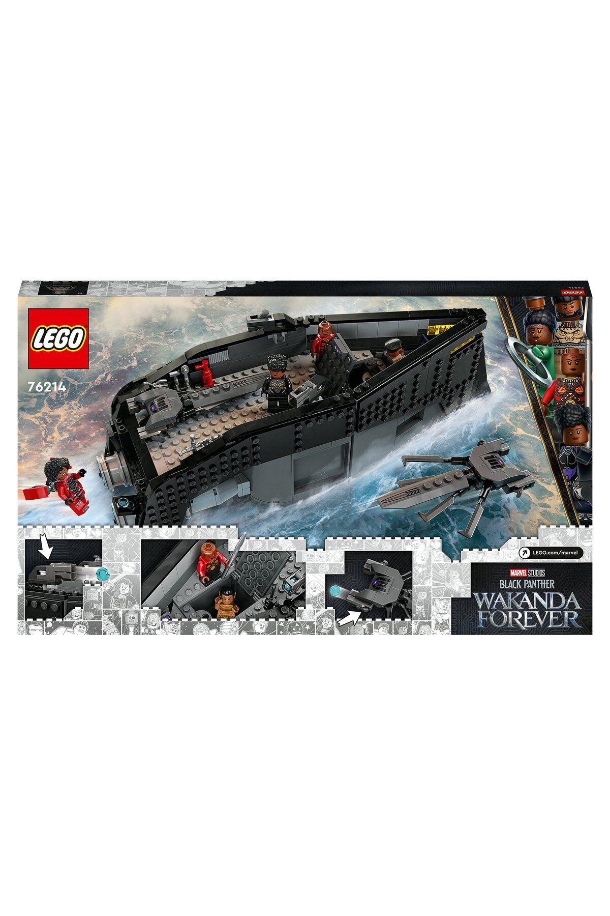 LEGO-LEGO Marvel Black Panther War On The Water 76214 Building Toy Set 545 Pieces 2