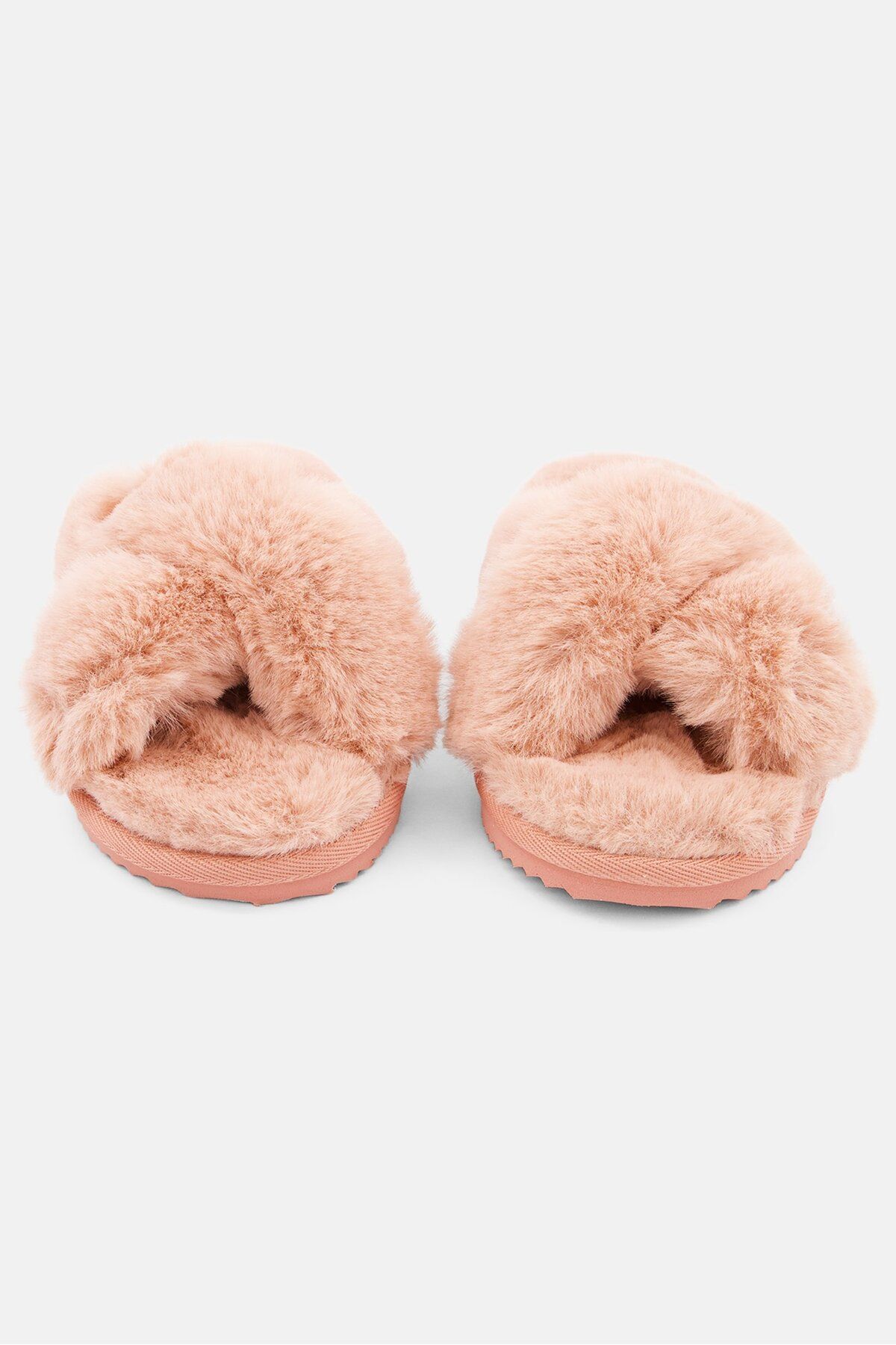 Michael Kors-Women Medium Faux Fur Lala Slip On Slippers, Sunset Rose 3